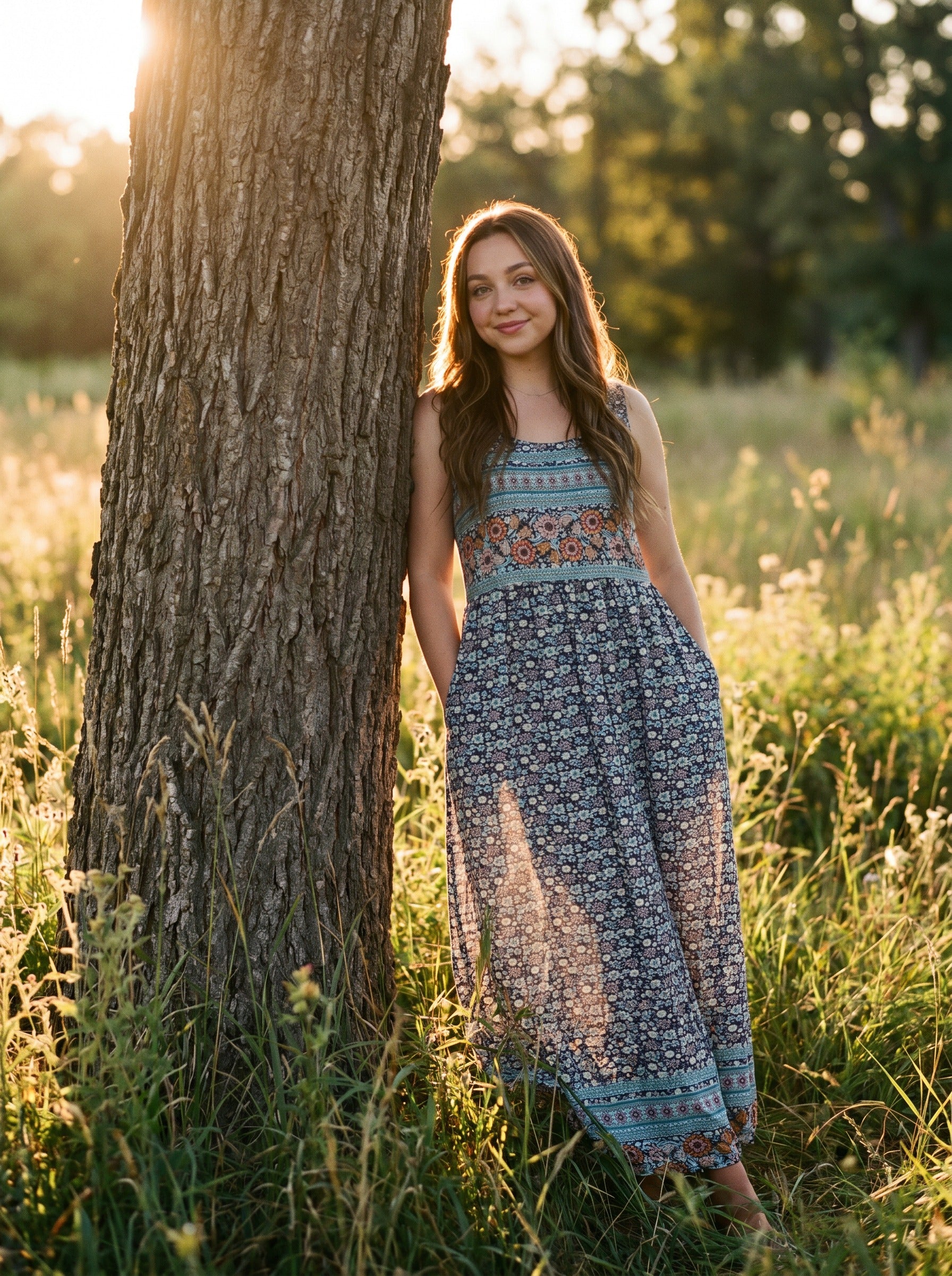 Lorelei Sleeveless Midi Dress in Prairie Sky Blue