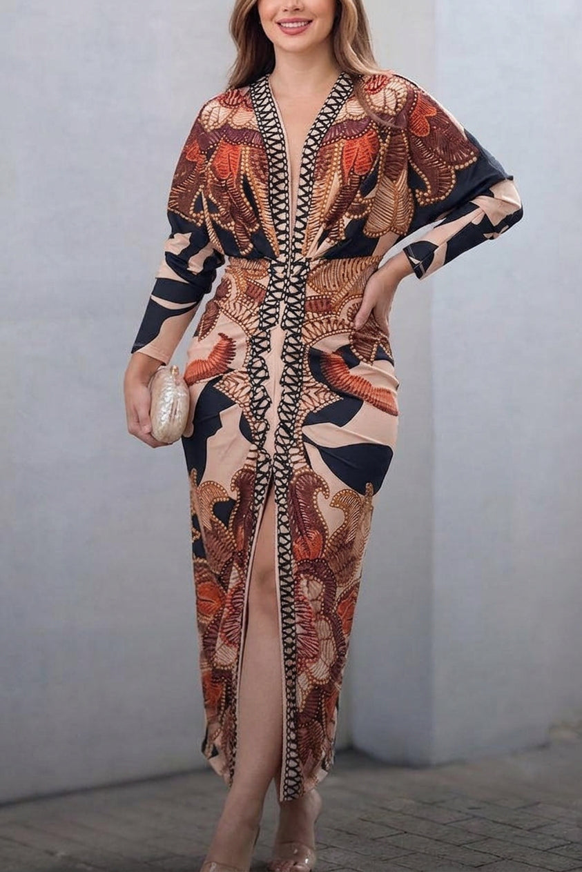 Eva Dolman Sleeve Midi Dress
