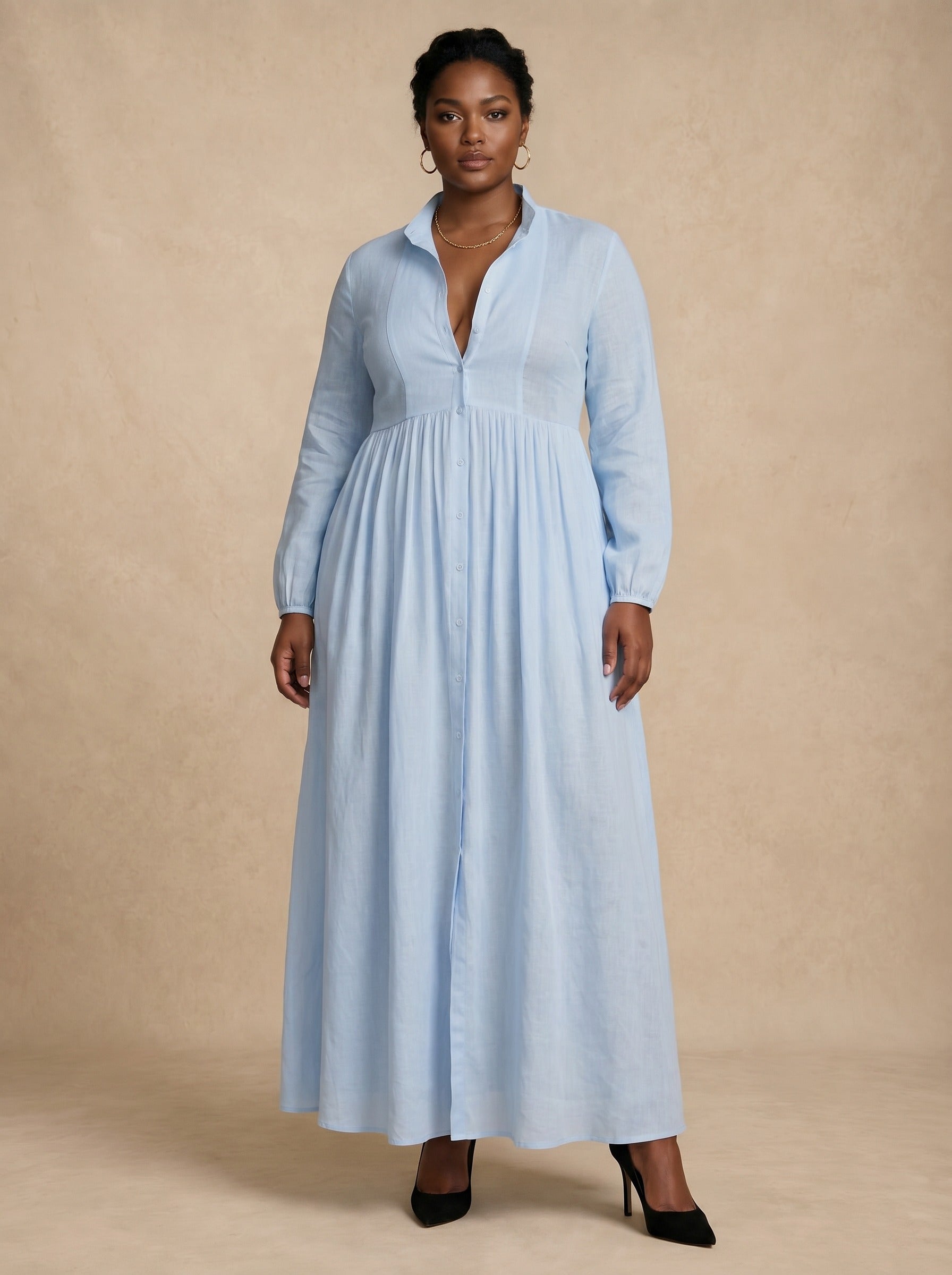 Celine Blue Maxi Dress