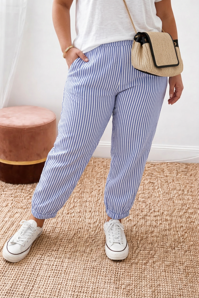 Capri Seaside Stripe Jogger Pants