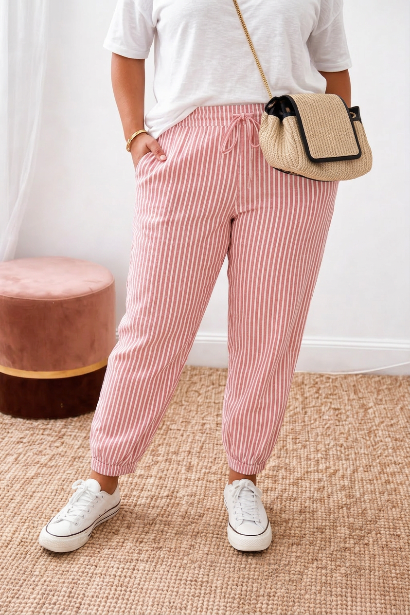 Rosalie Blush Stripe Pants