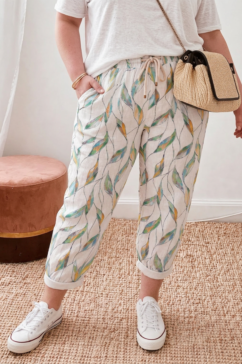 Maxine Leaf Print Pants