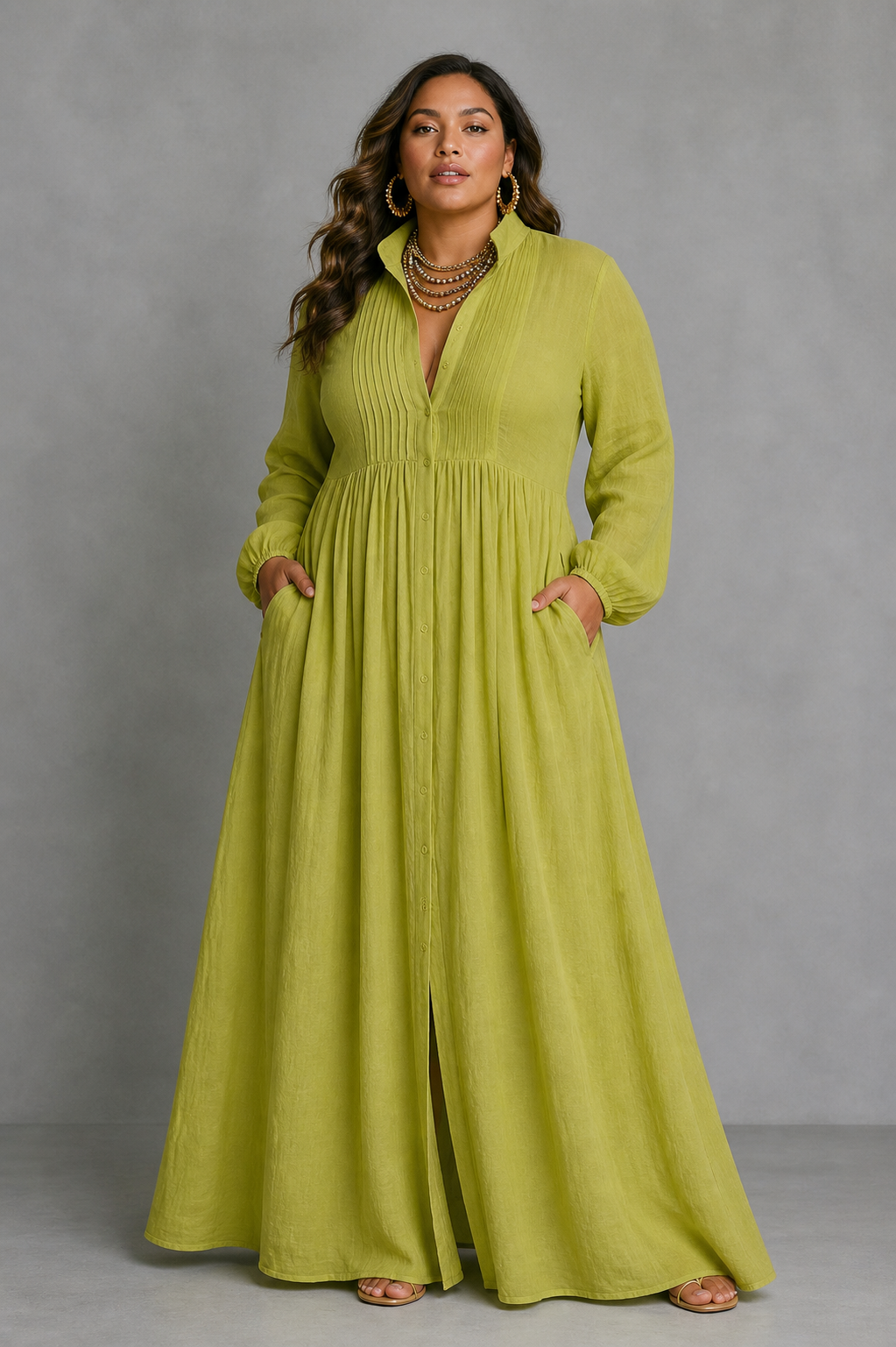 Abigail Green Maxi Dress
