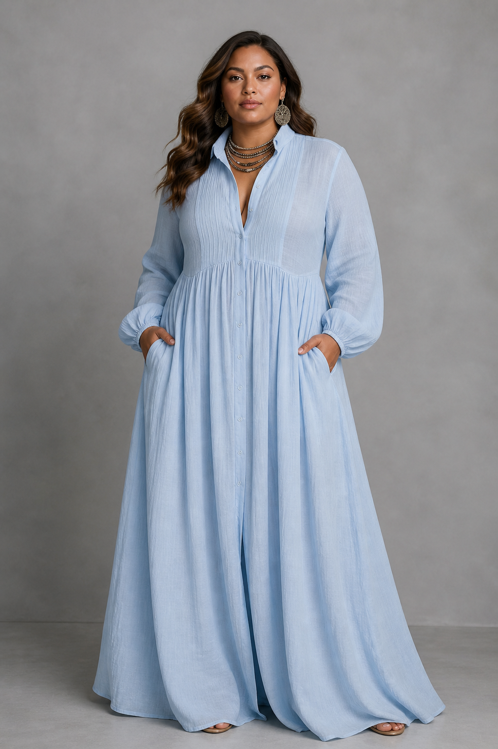 Harper Blue Maxi Dress