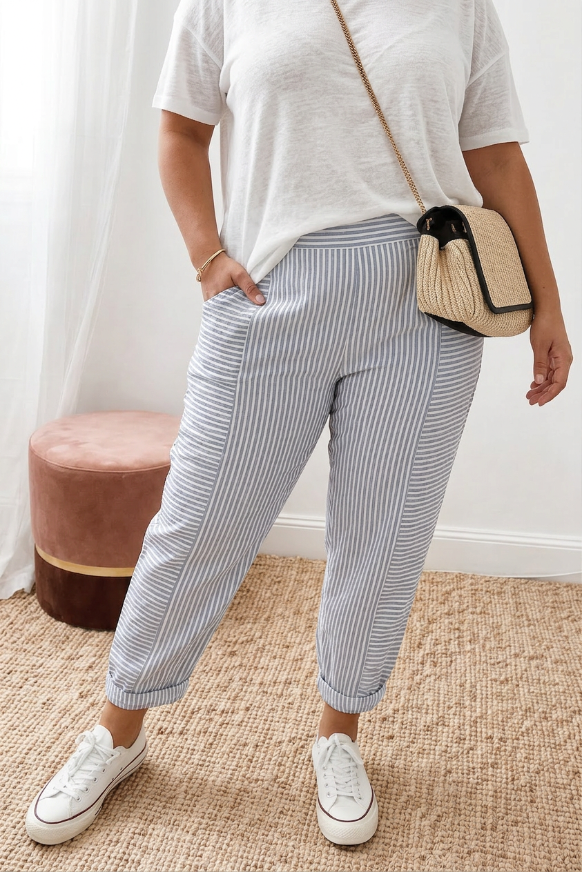 Sage Minimal Stripe Pants