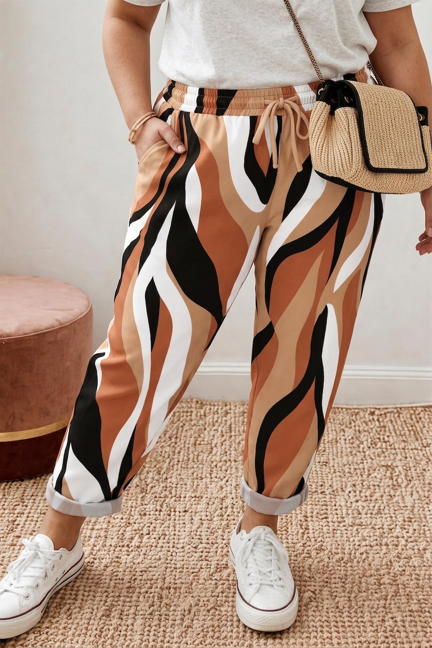 Zara Abstract Print Pants