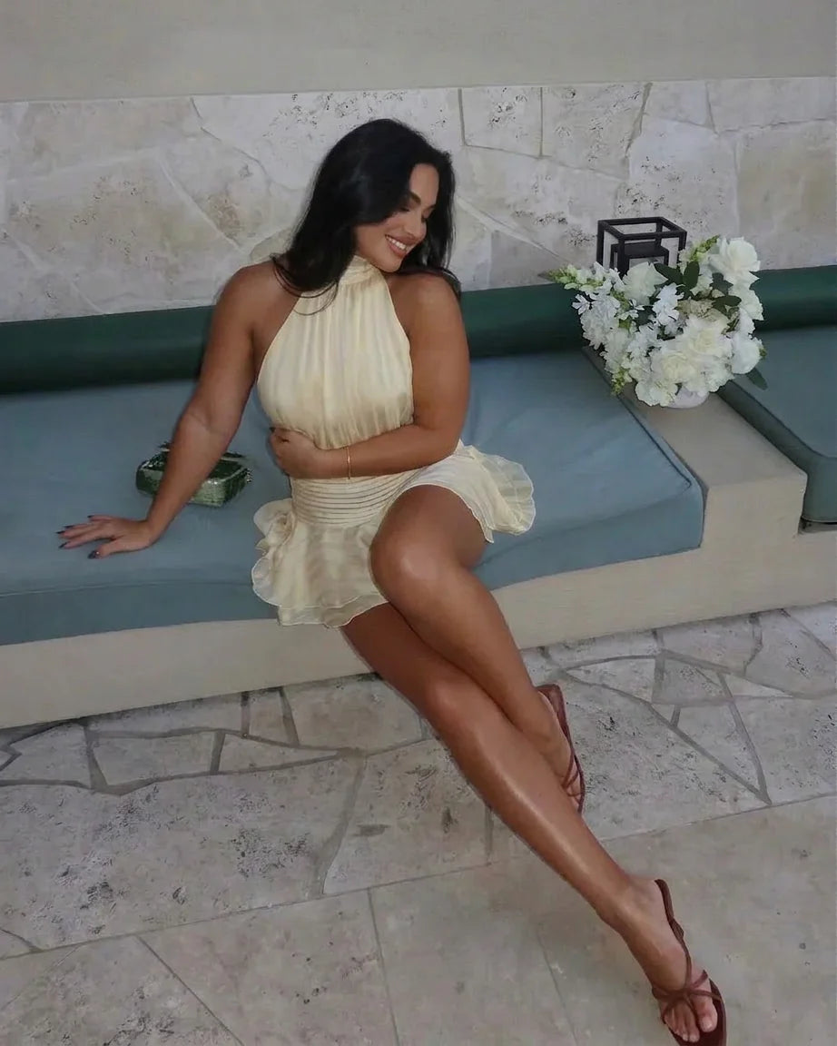 Norelina Champagne Mini Dress