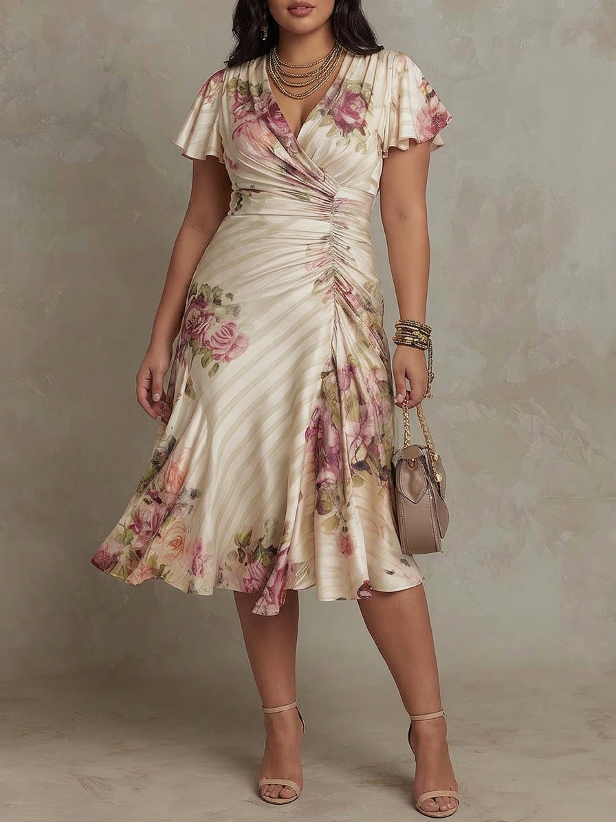 Margaret Satin Midi Dress