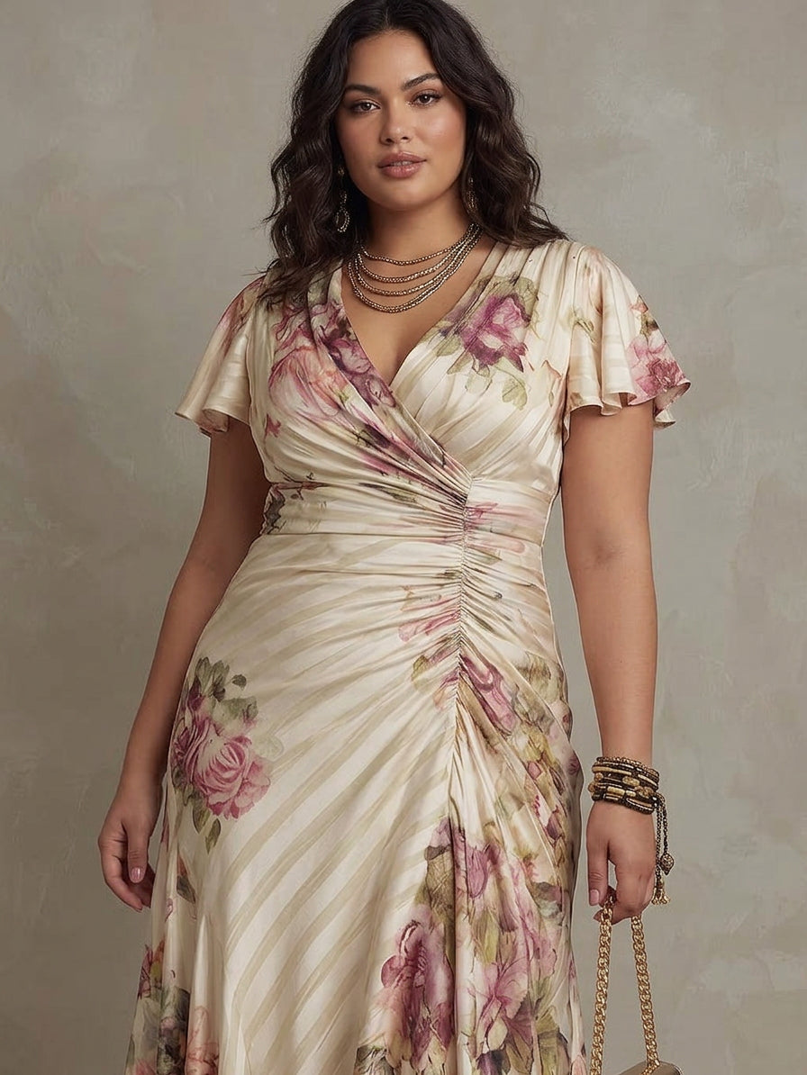 Margaret Satin Midi Dress