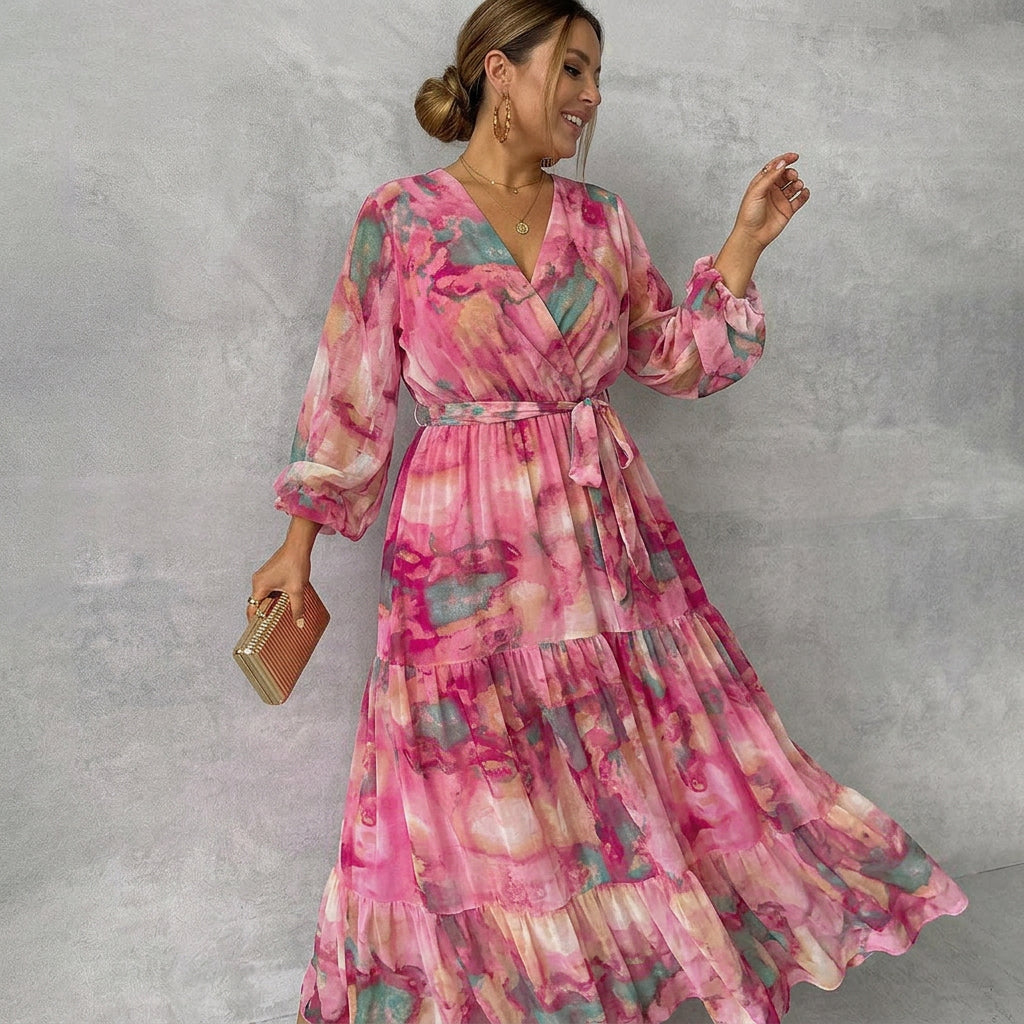 Meli Floral Wrap Dress