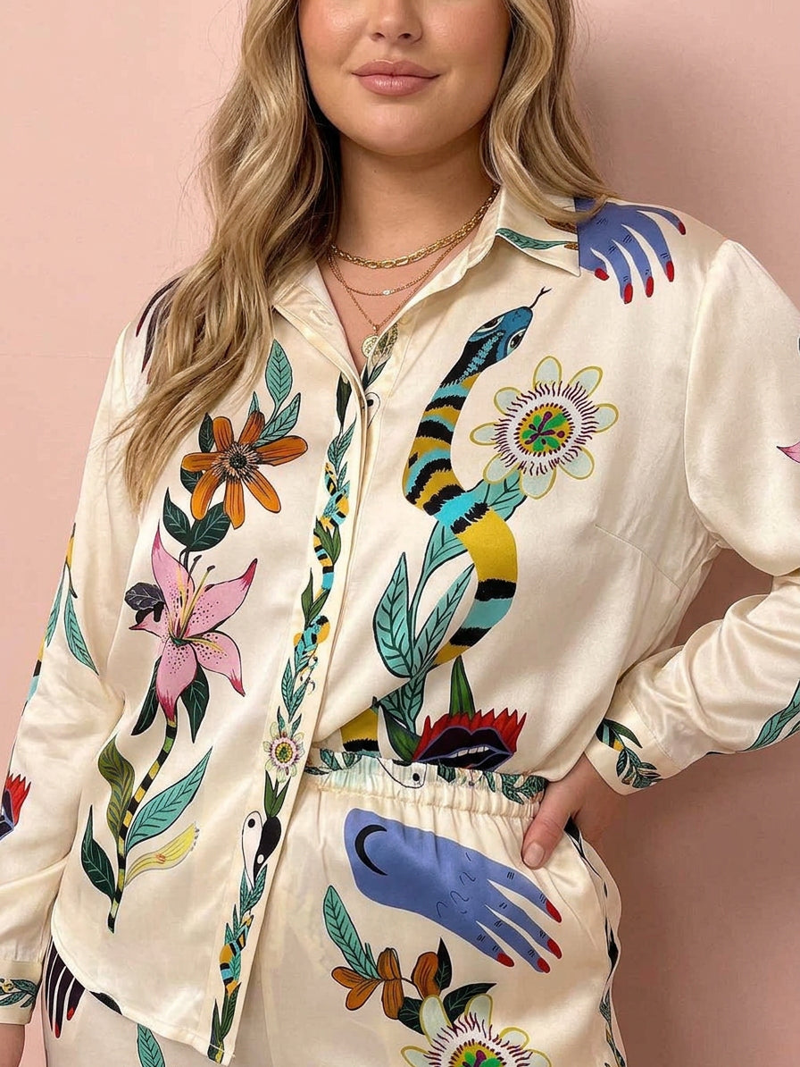 Nika Satin Print Set