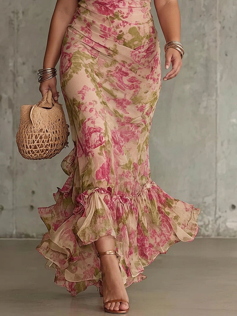 Mae Rose Print Maxi Dress