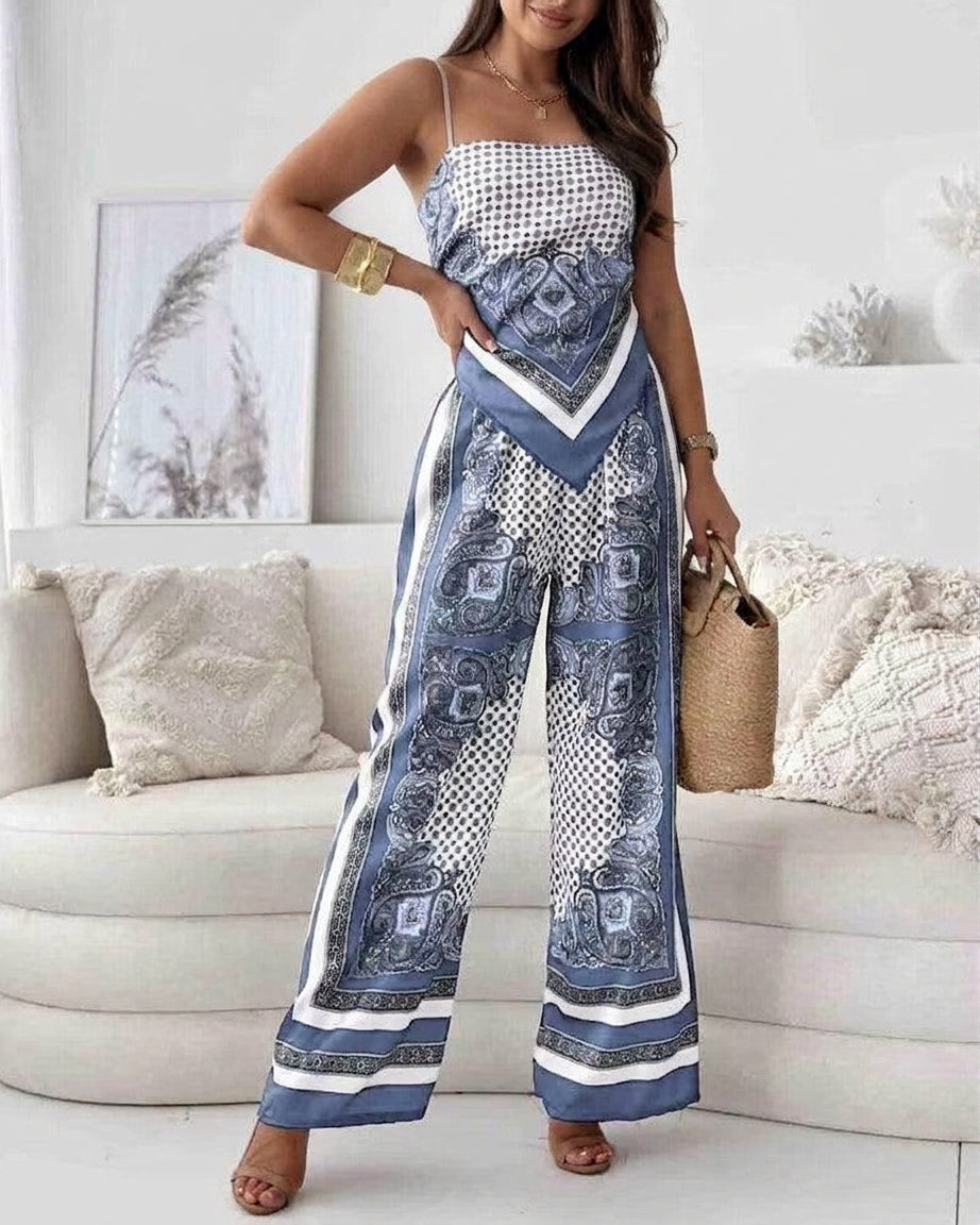 Helen Lace-Up Vest Set