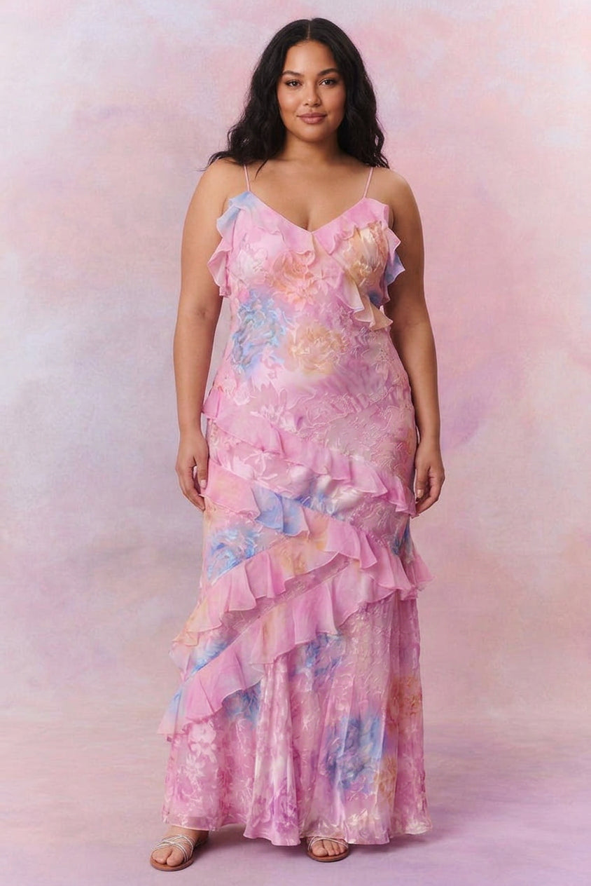 Jackelyn Watercolor Maxi Dress
