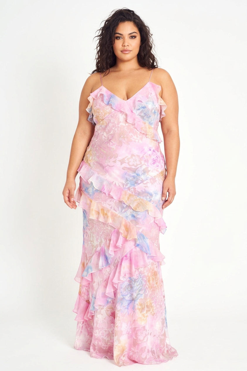 Jackelyn Watercolor Maxi Dress