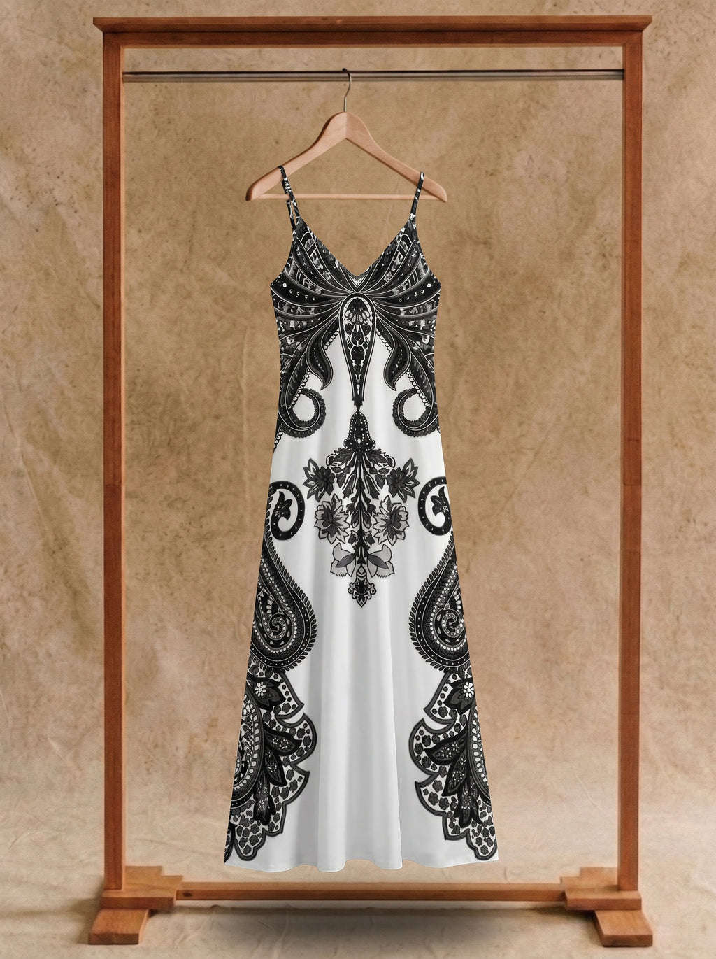 Vivienne Slip Maxi Dress in Folk Paisley