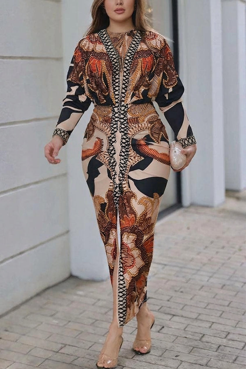 Eva Dolman Sleeve Midi Dress