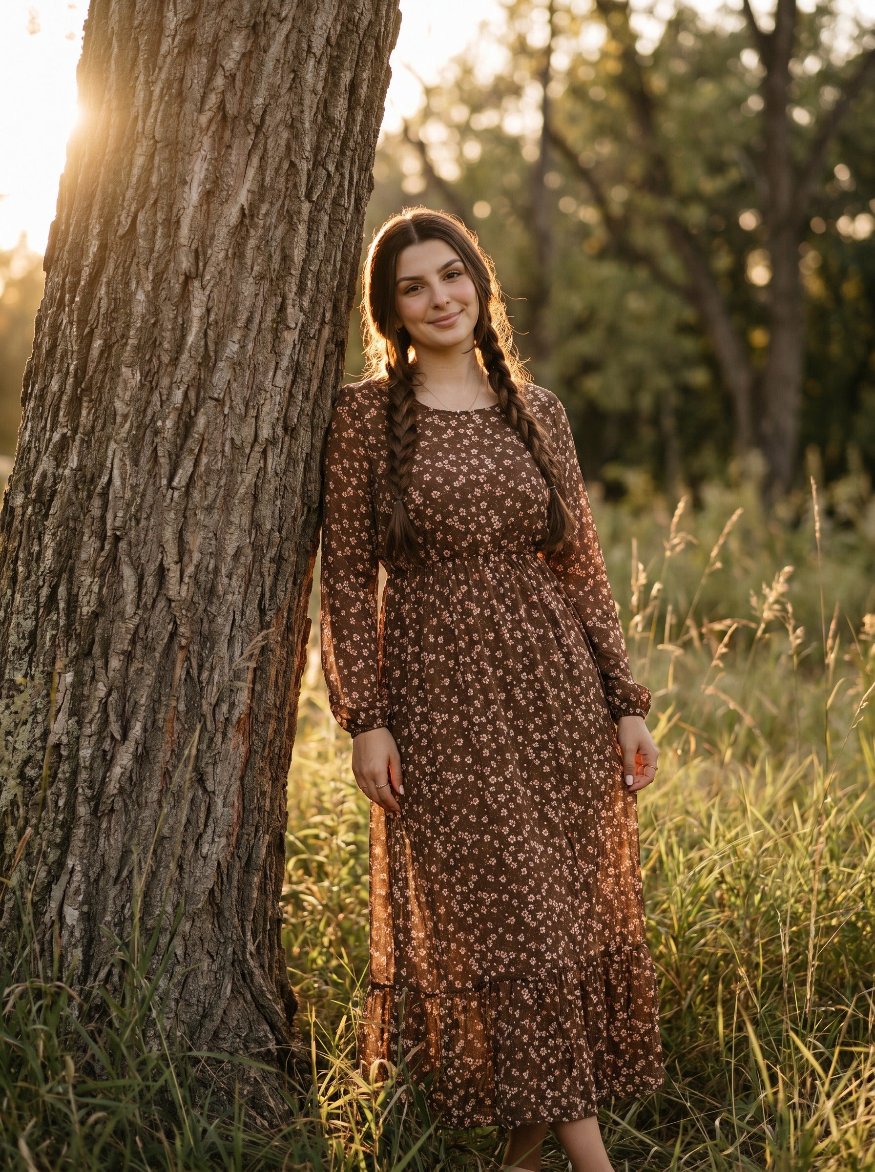 Juniper Tiered Maxi Dress in Prairie Ditsy Florals