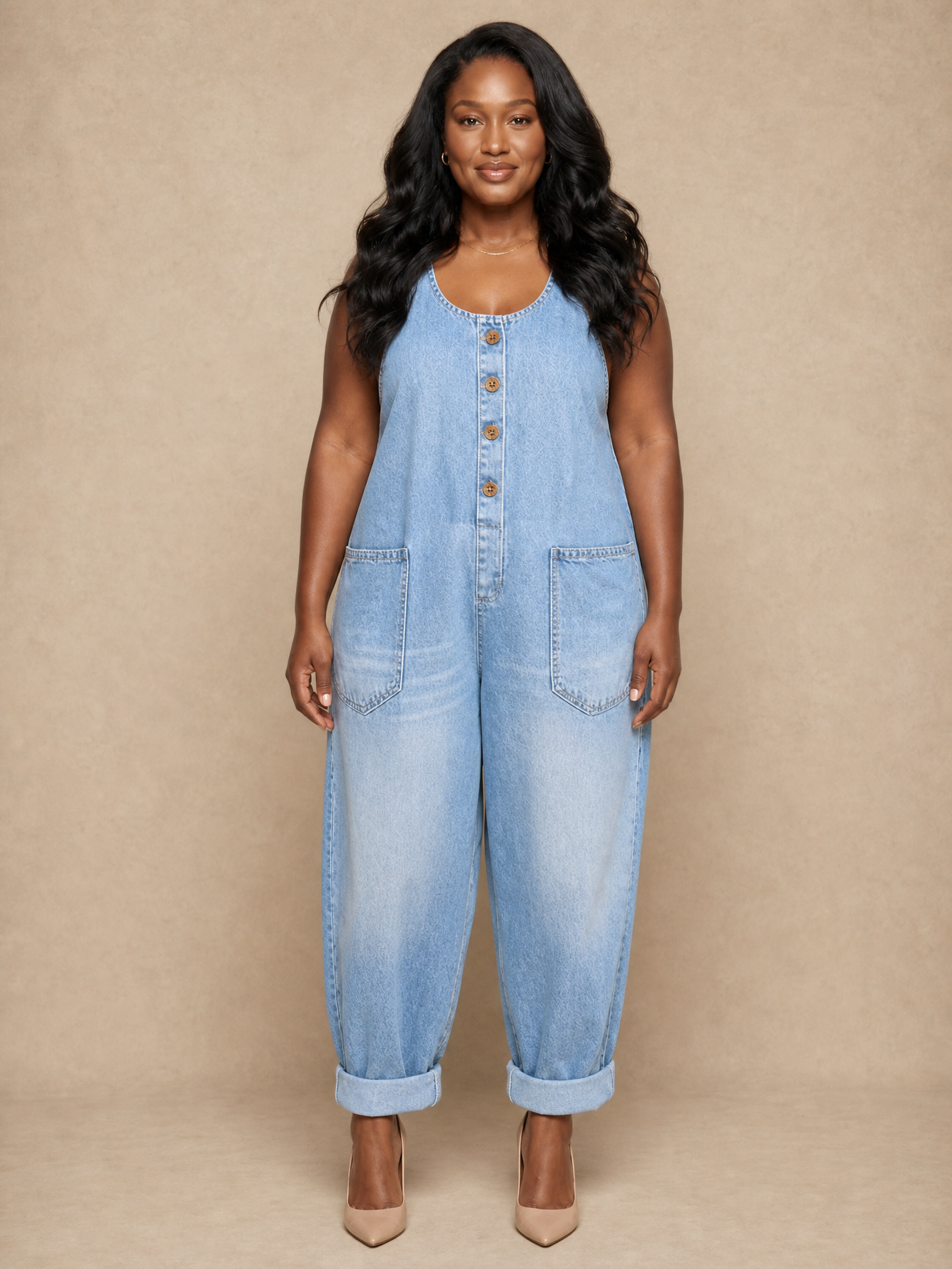 Ruth Washed Denim Overalls
