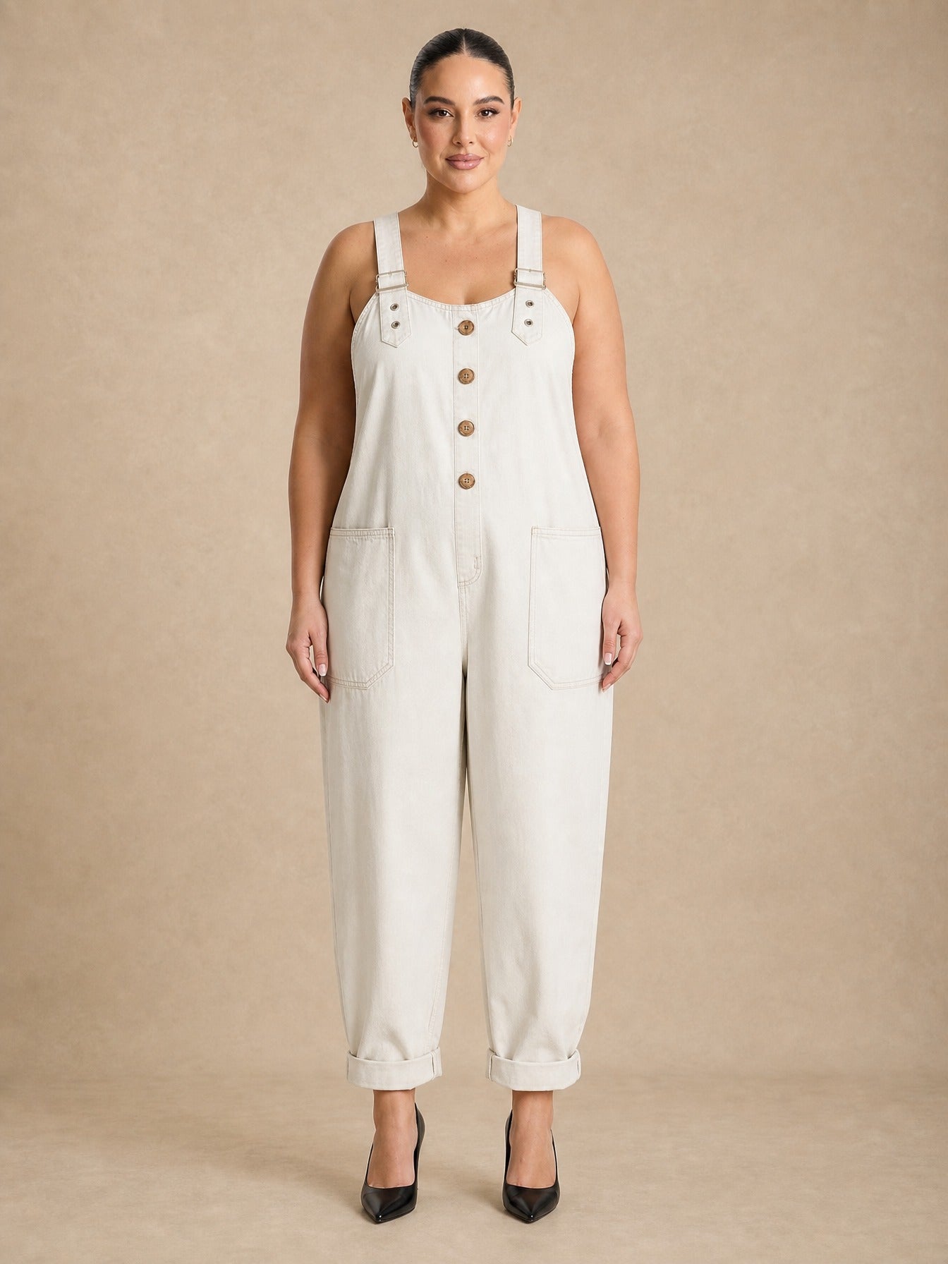 Mae Soft Denim Overalls