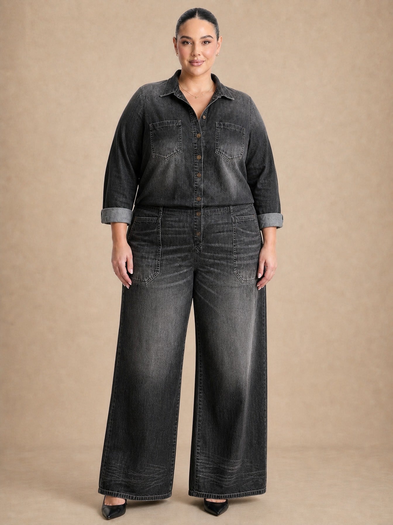 Lena Soft Denim Jumpsuit