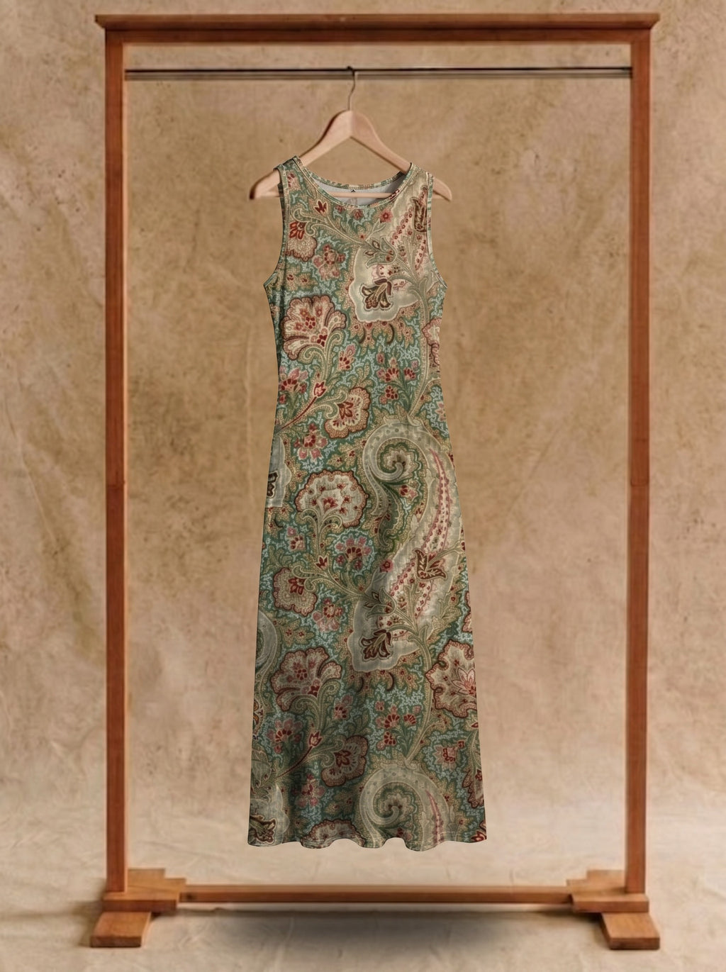 Maren Sleeveless Maxi Dress in Heirloom Paisley Garden