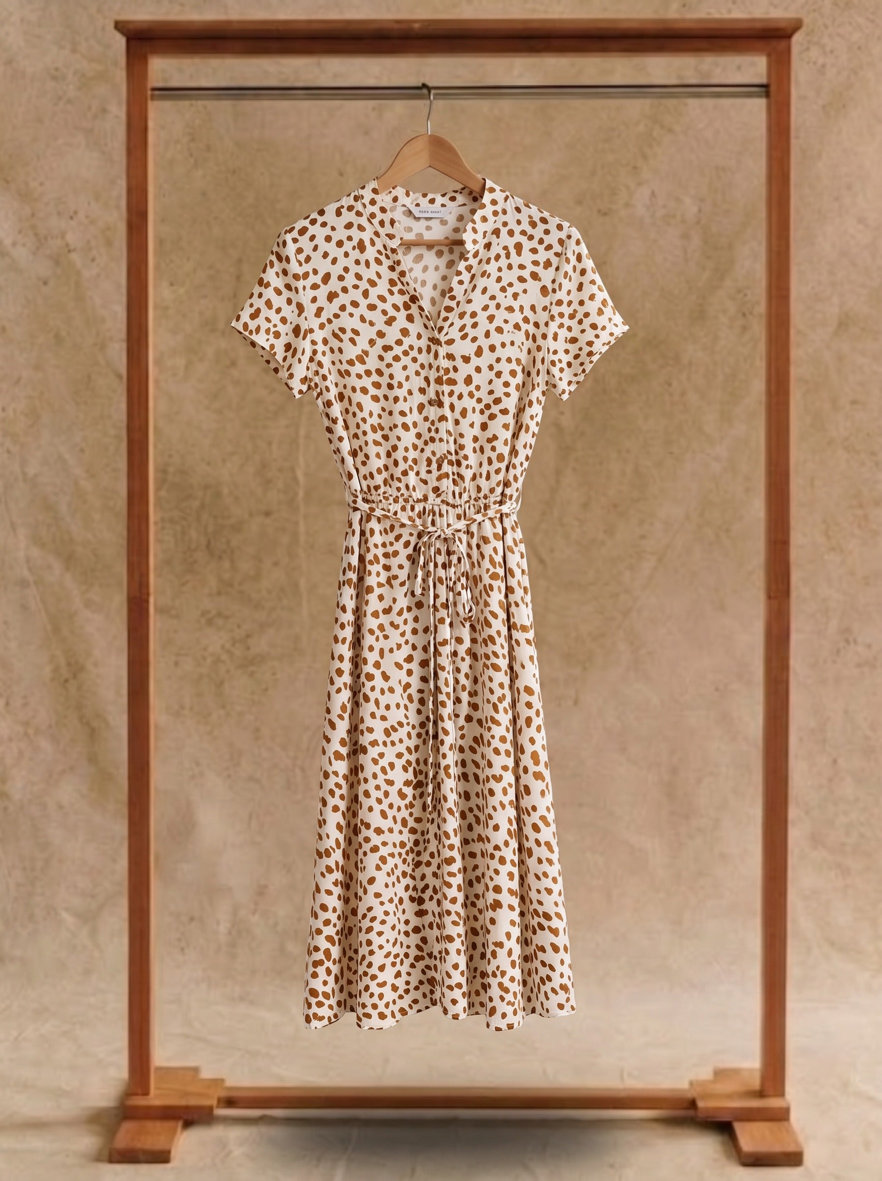 Rosalie Collared Midi Dress in Dappled Meadow
