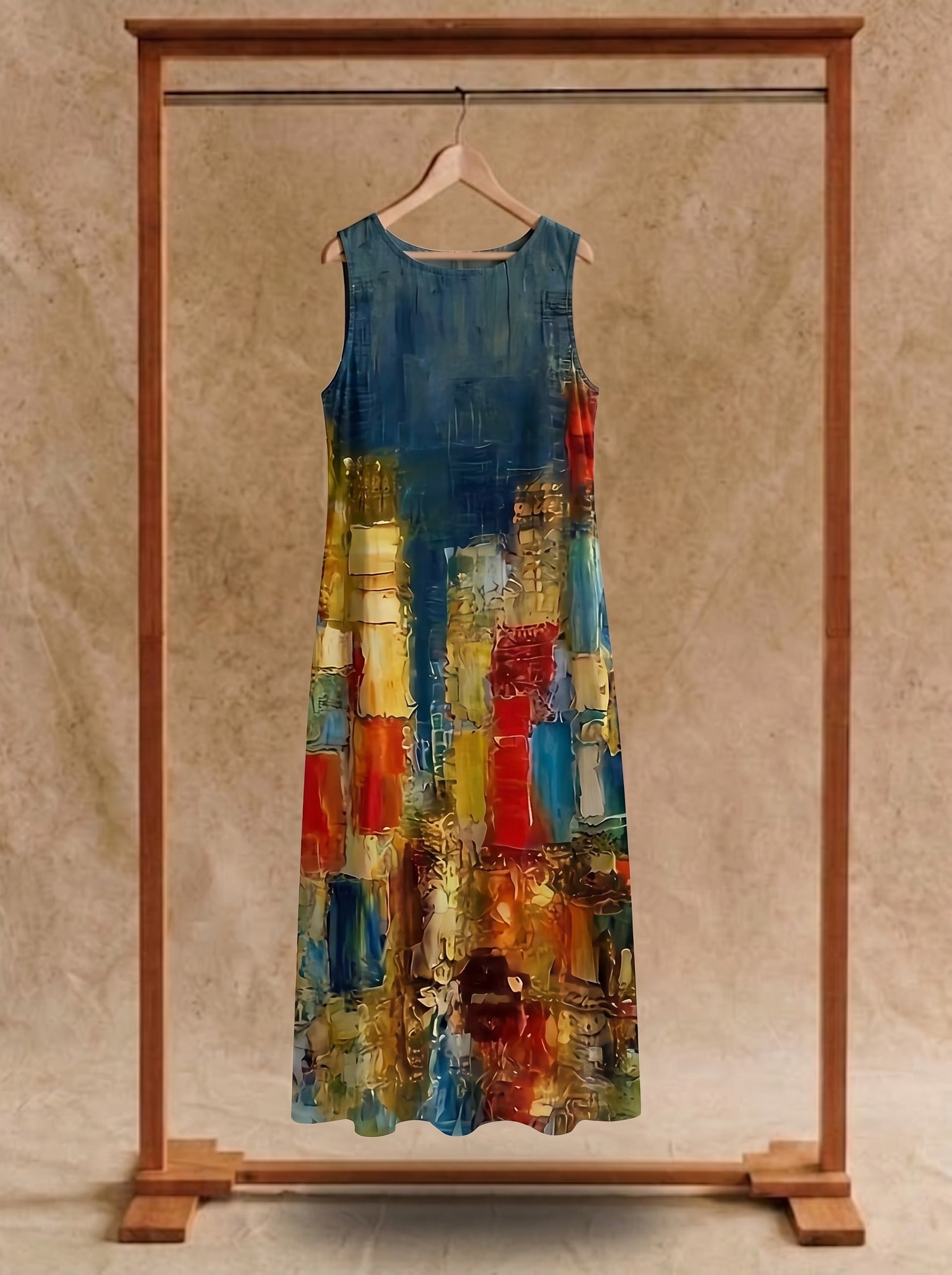 Maren Sleeveless Maxi Dress in Painted City Dusk