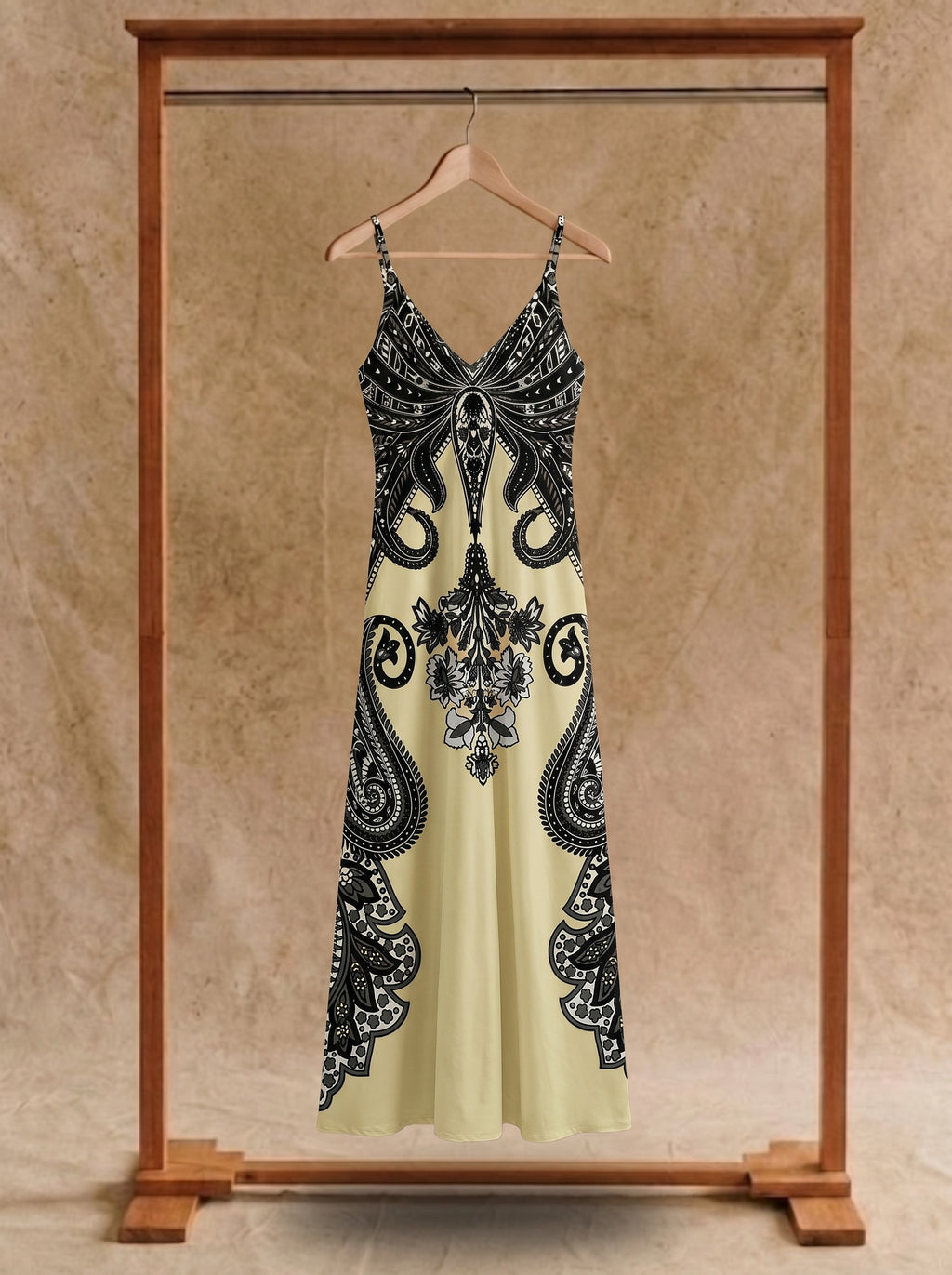 Vivienne Slip Maxi Dress in Folk Paisley