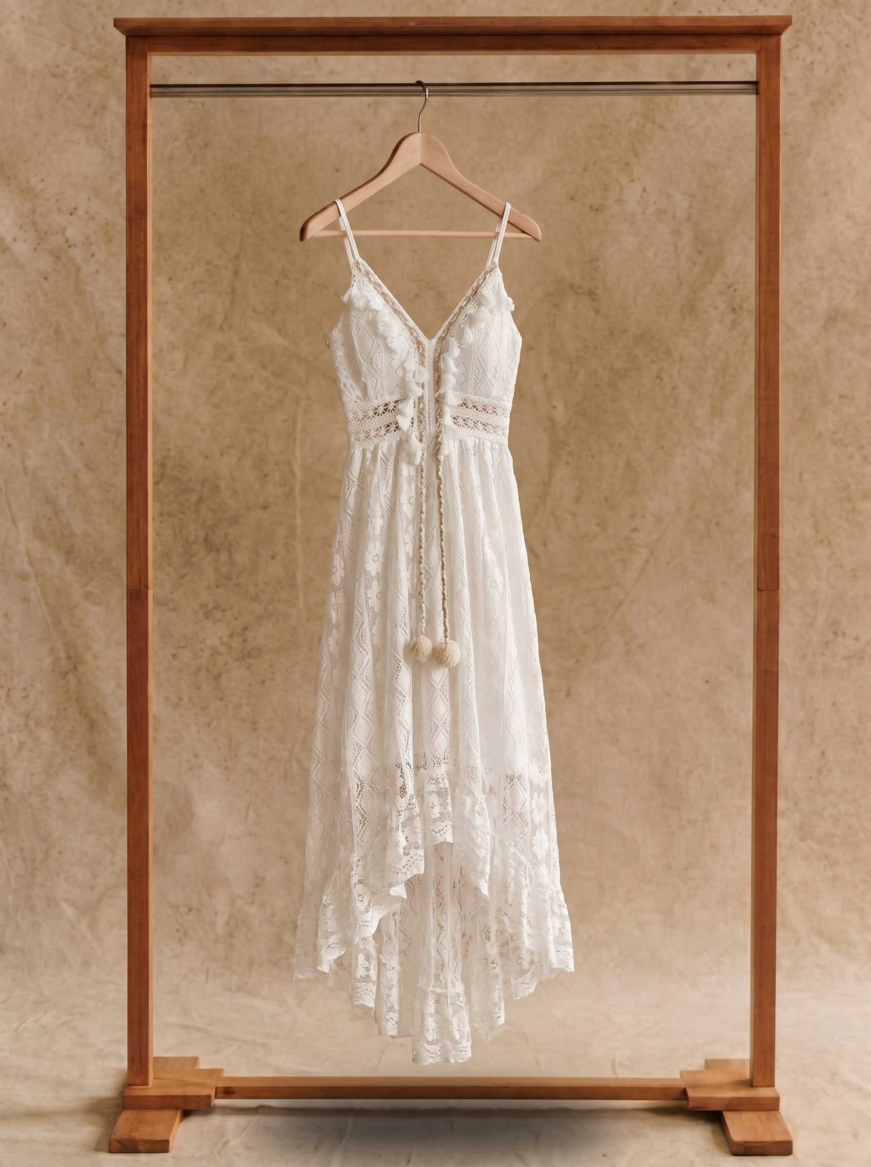 Seraphina Lace Maxi Dress in Vintage Whites