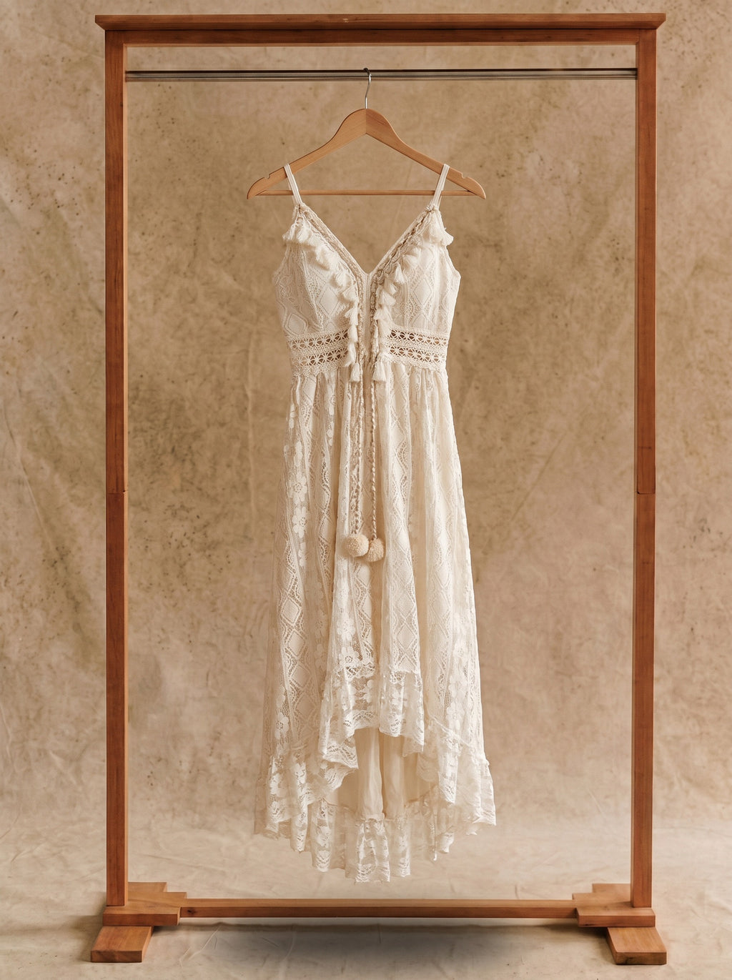 Seraphina Lace Maxi Dress in Vintage Whites
