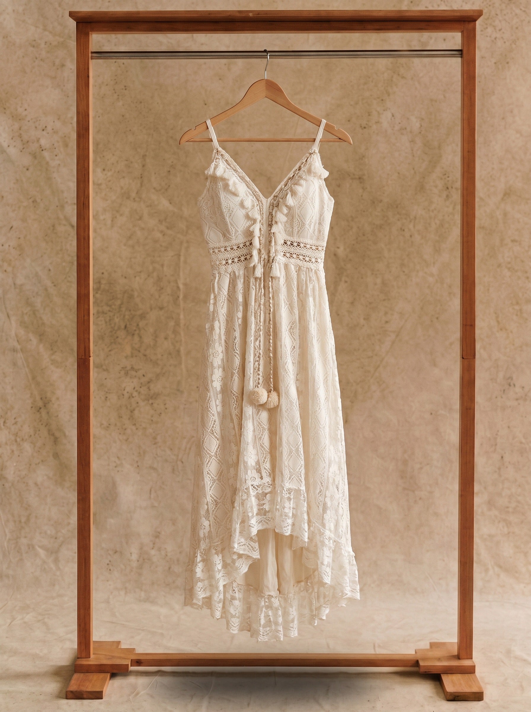 Seraphina Lace Maxi Dress in Vintage Whites