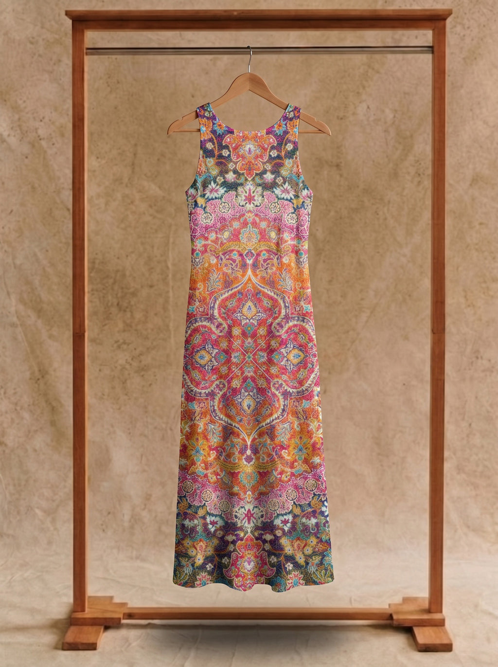 Maren Sleeveless Maxi Dress in Desert Rose Tapestry