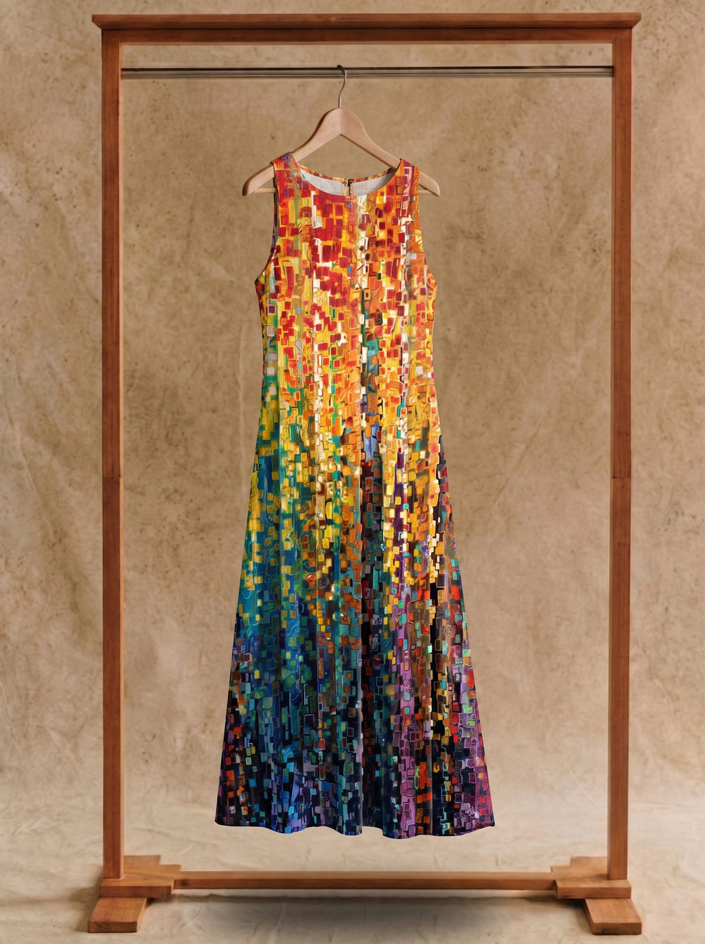 Maren Sleeveless Maxi Dress in Jeweled Mosaic Sunset