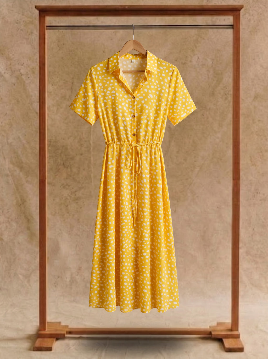 Rosalie Collared Midi Dress in Dappled Meadow