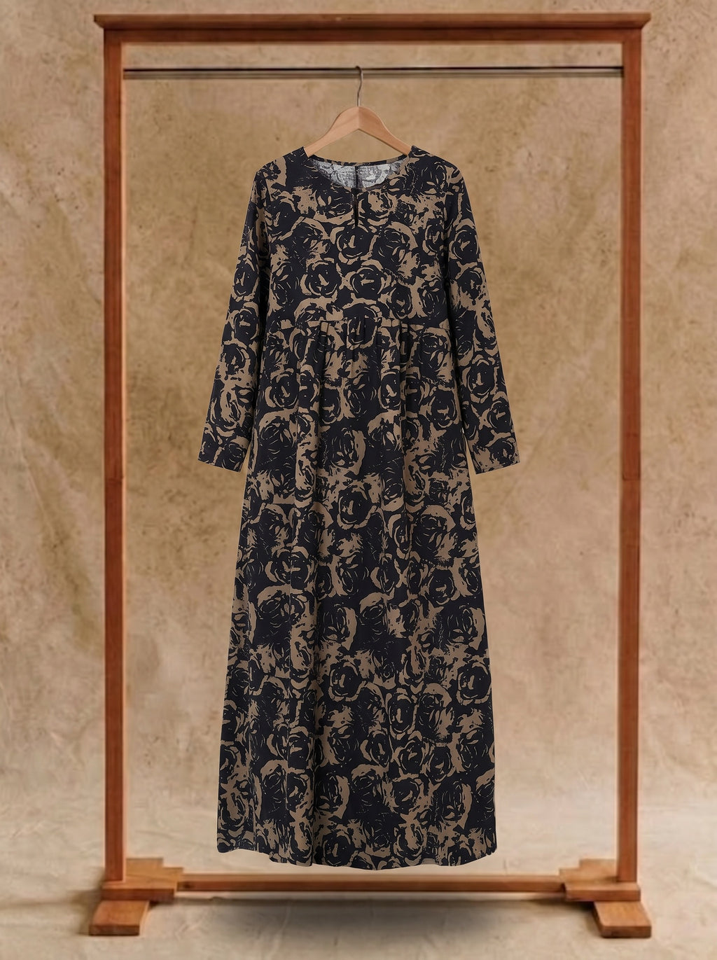 Sylvie Gathered Maxi Dress in Tapestry Roses
