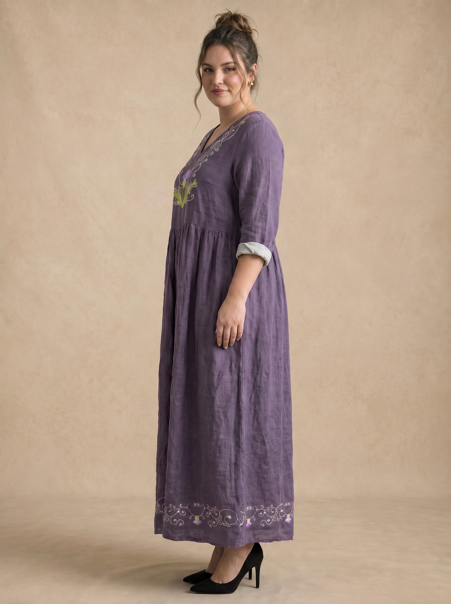 Lavessia Ornamental Lavender Maxi Dress