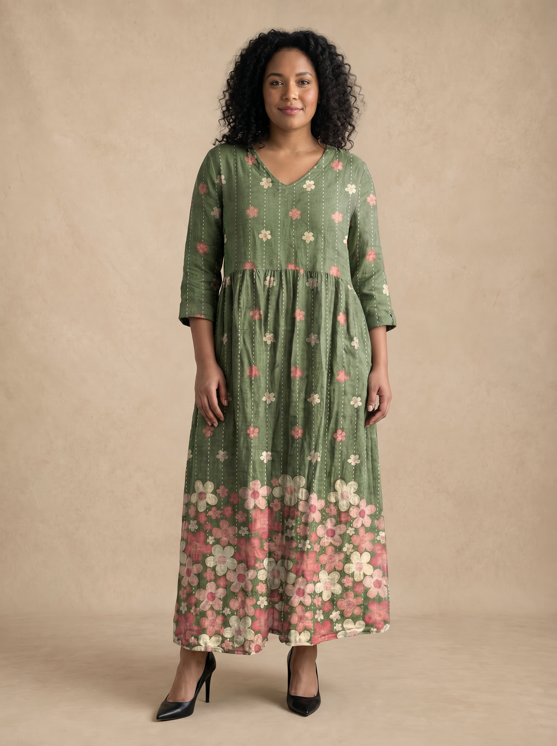 Verdalisa Green Meadow Maxi Dress