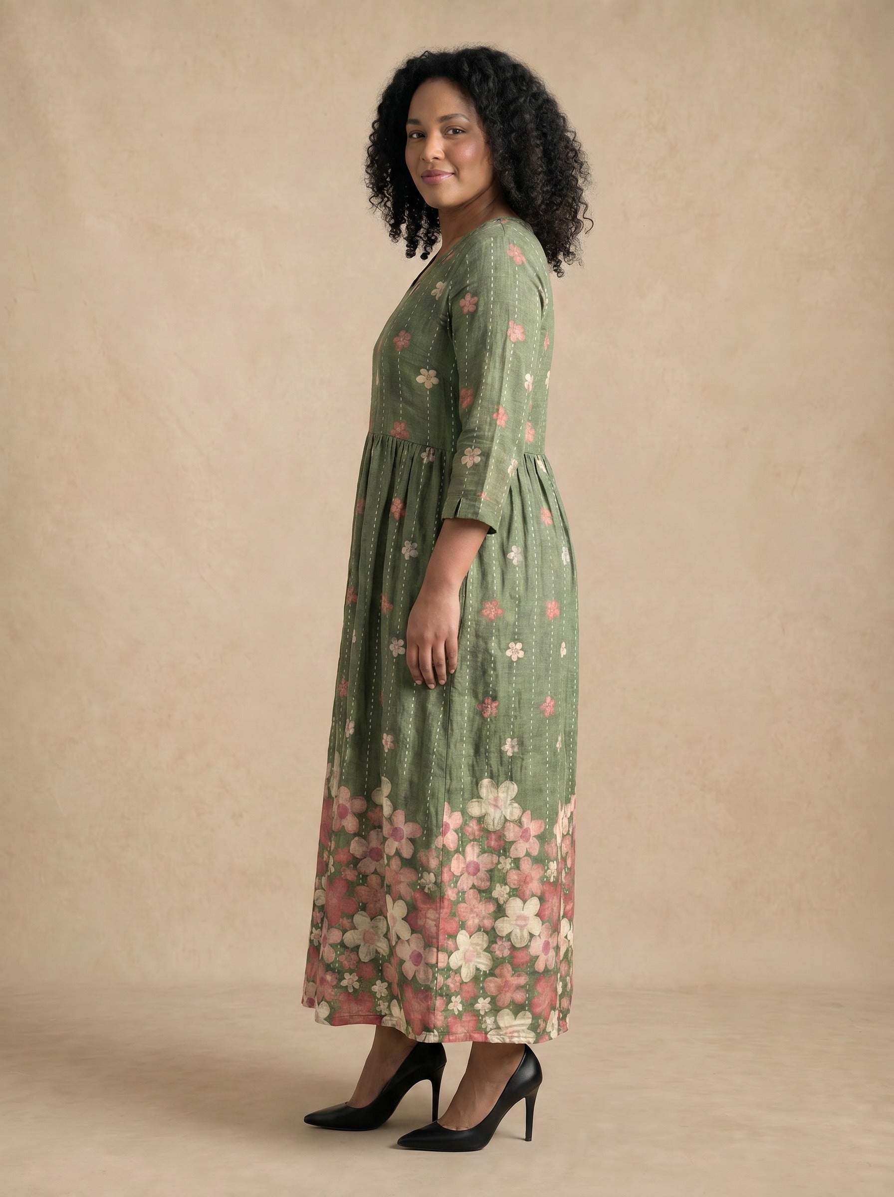 Verdalisa Green Meadow Maxi Dress