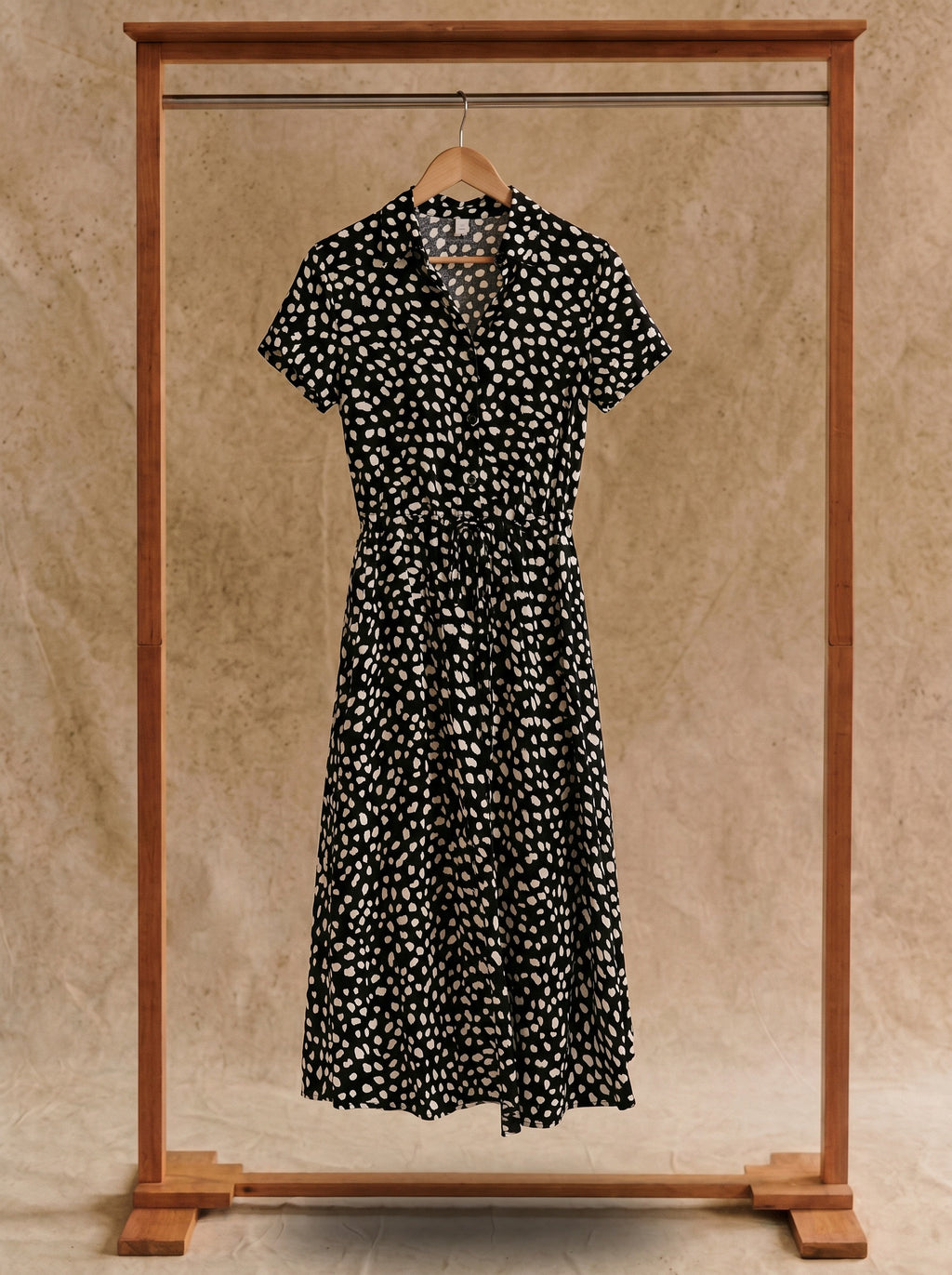Rosalie Collared Midi Dress in Dappled Meadow