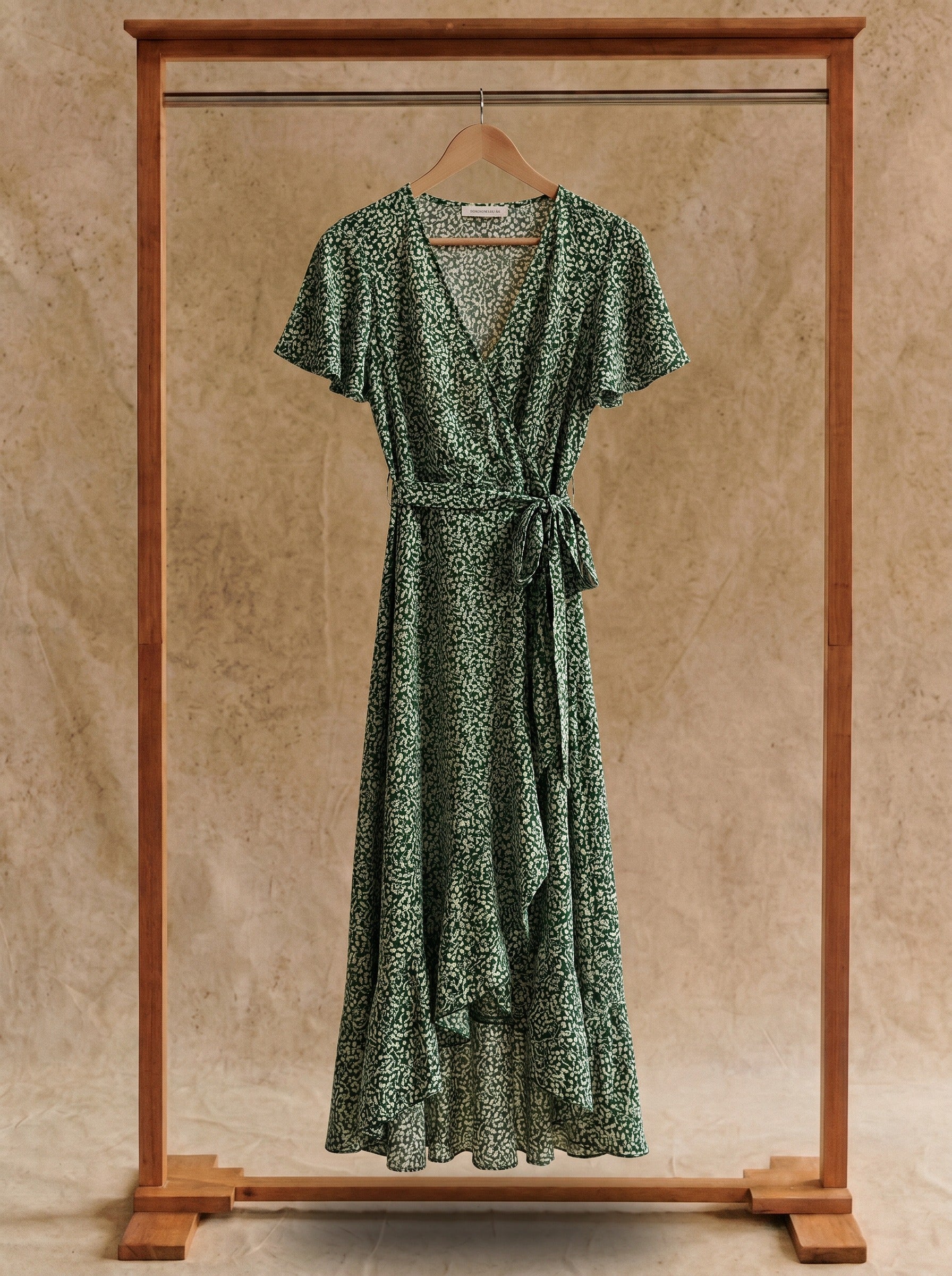 Isadora Wrap Maxi Dress in Meadow Ditsy Florals