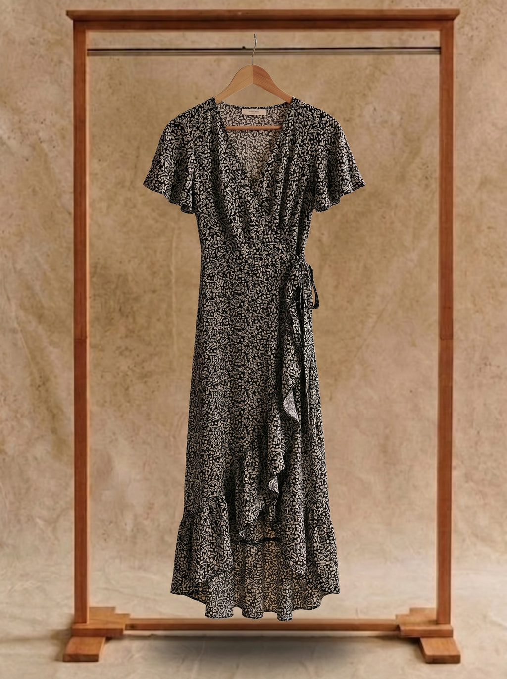 Isadora Wrap Maxi Dress in Meadow Ditsy Florals