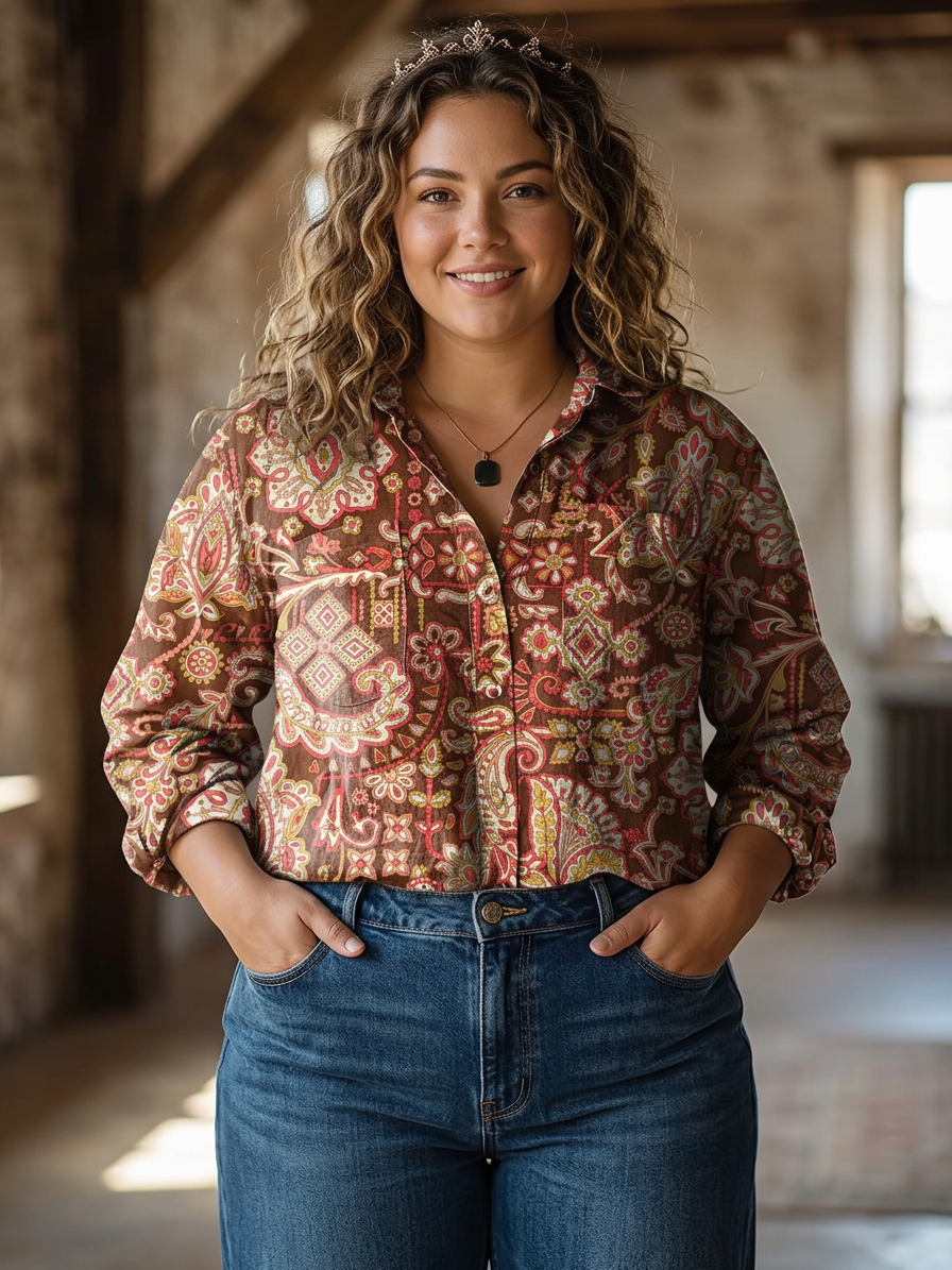 Victoria Folk Floral Blouse