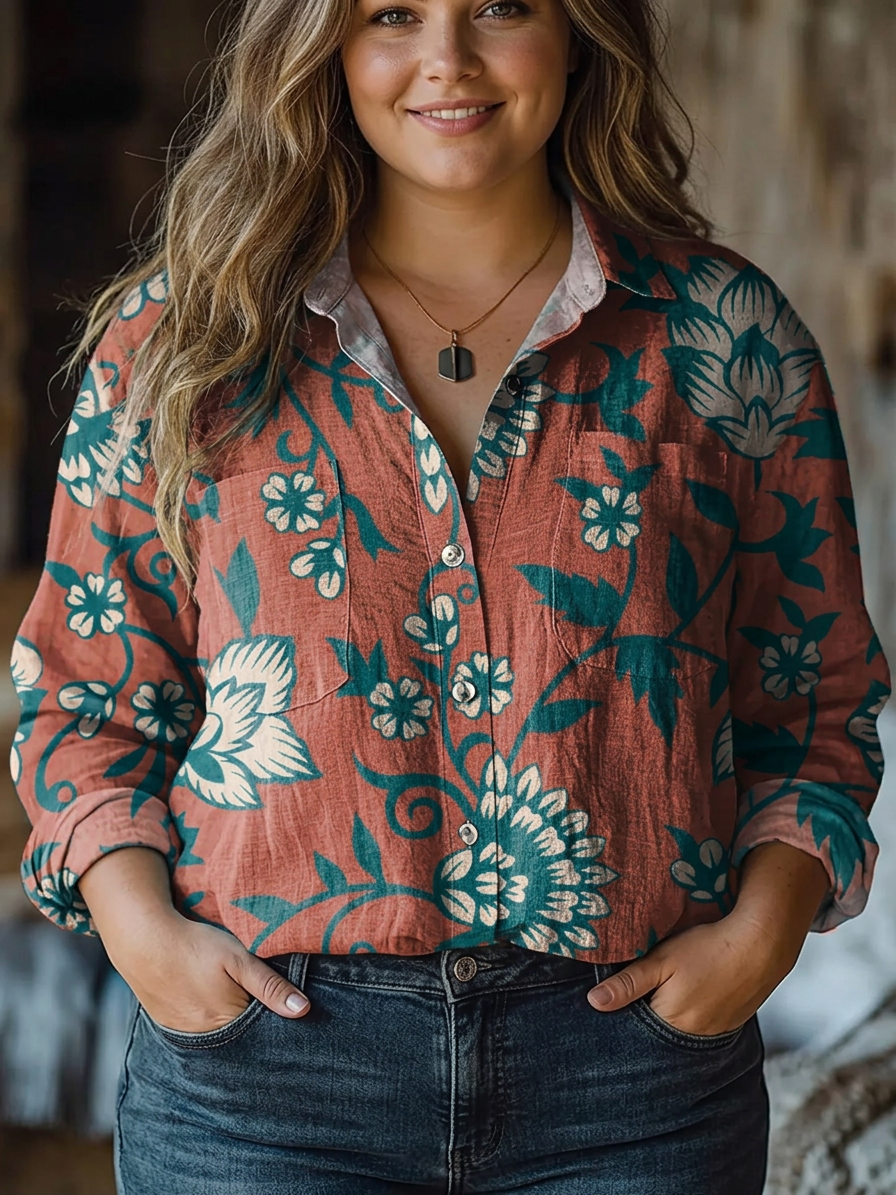 Judith Retro Floral Blouse