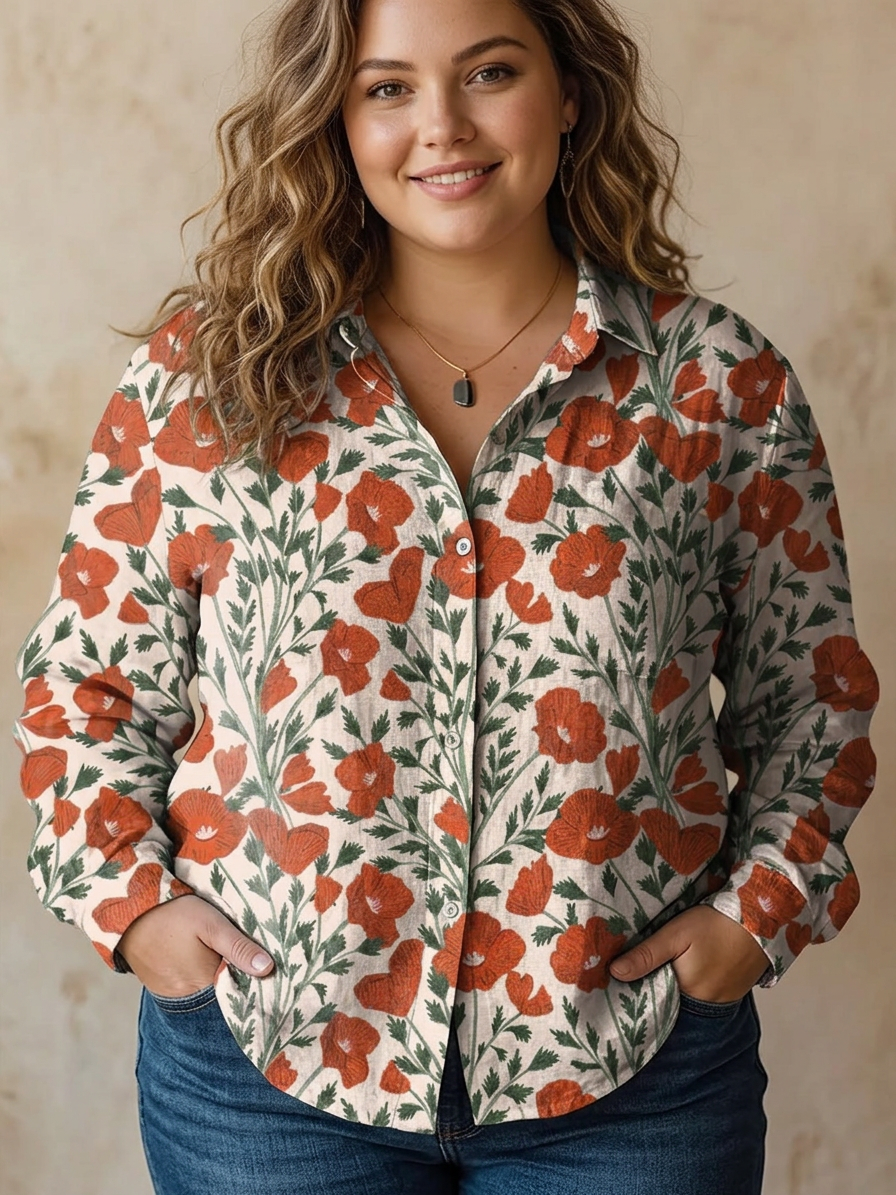 Martha Poppy Floral Blouse