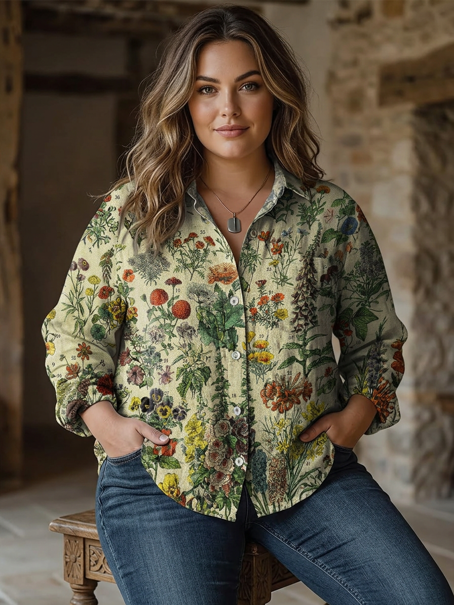 Rebecca Botanical Print Blouse