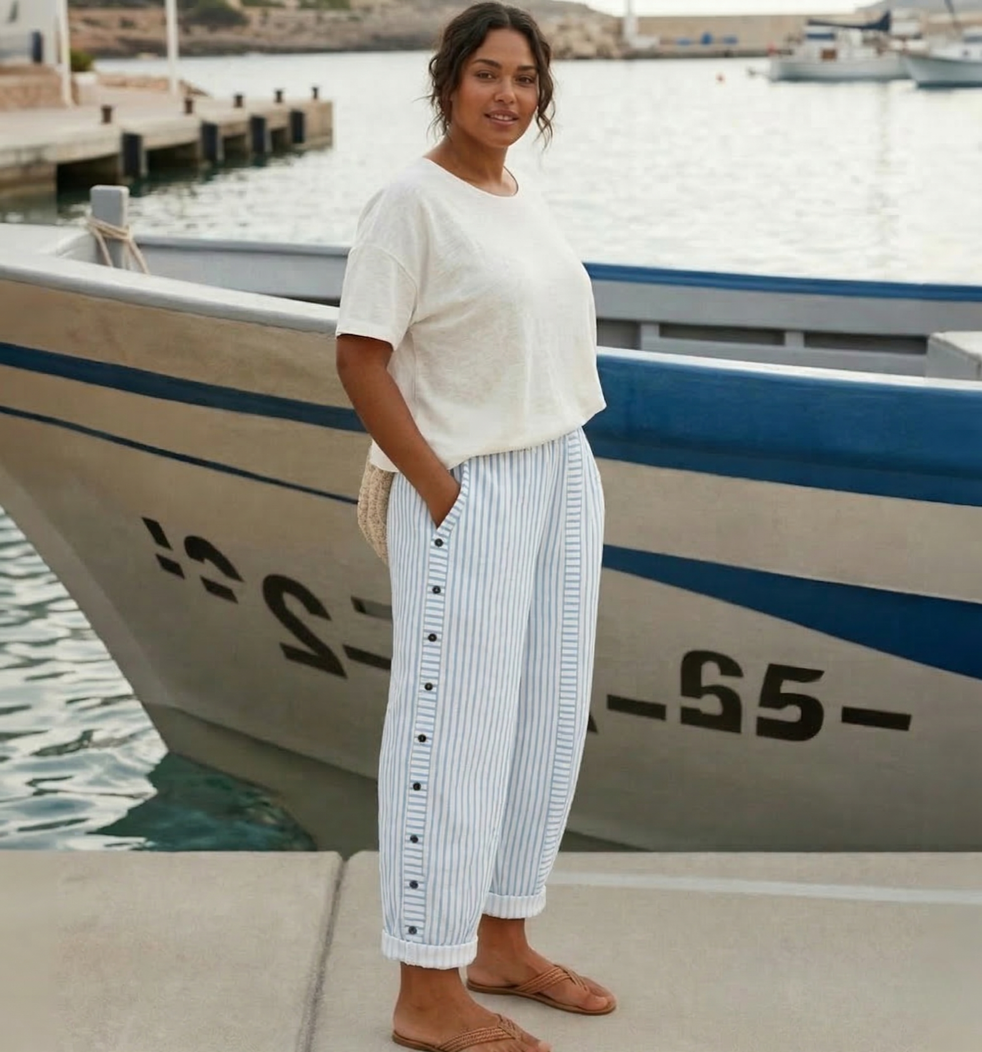 Dagny Striped Summer Pants