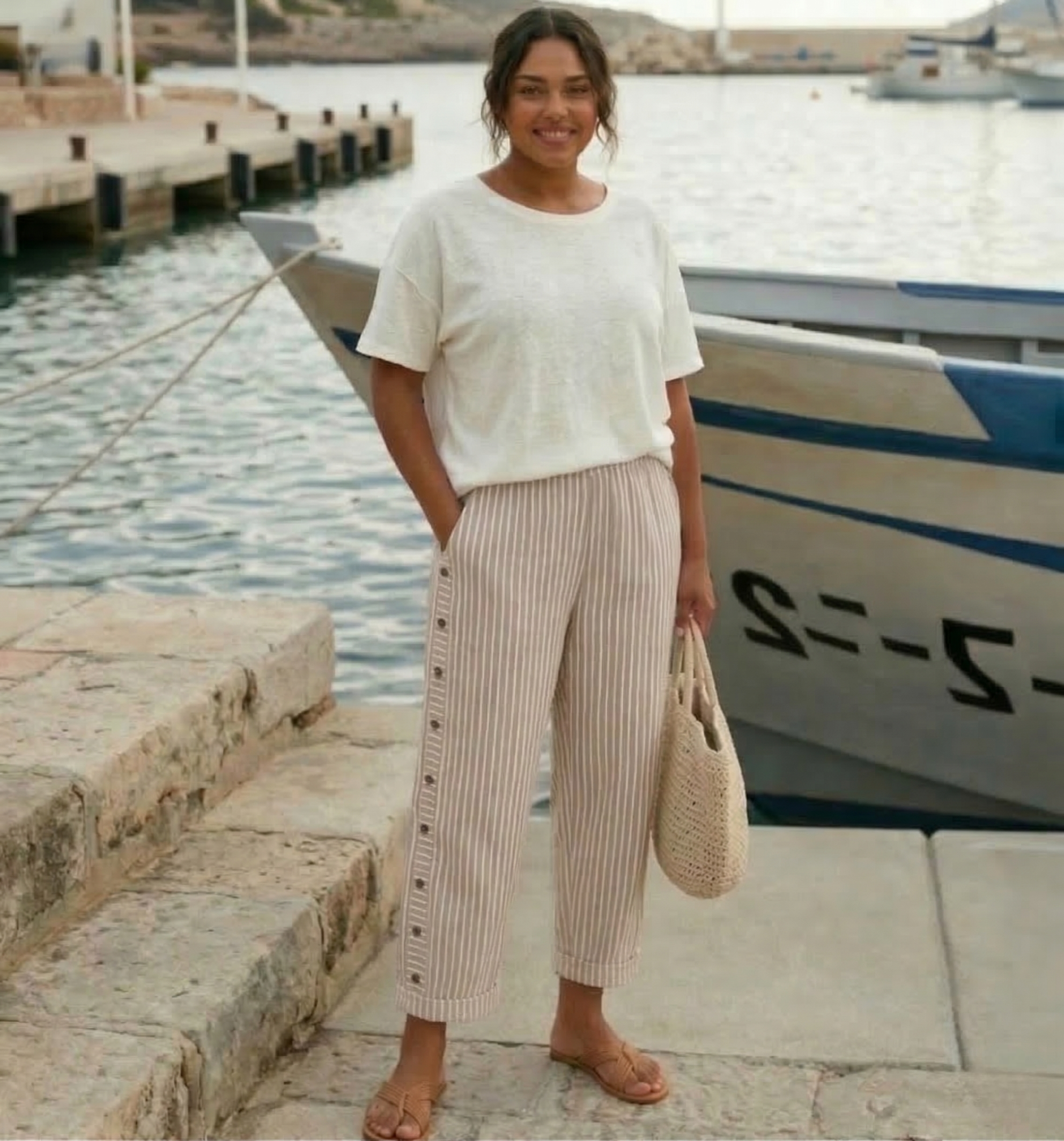 Dagny Striped Summer Pants