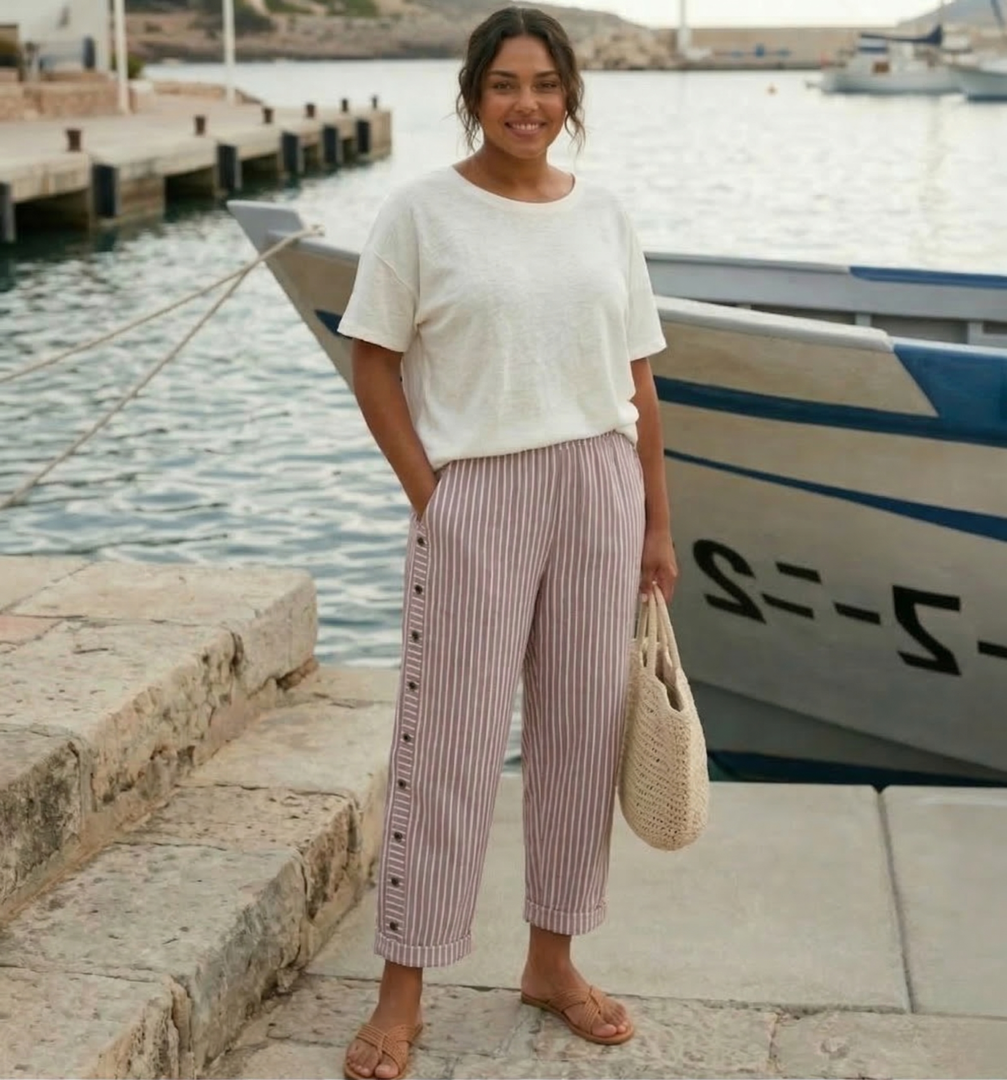 Dagny Striped Summer Pants