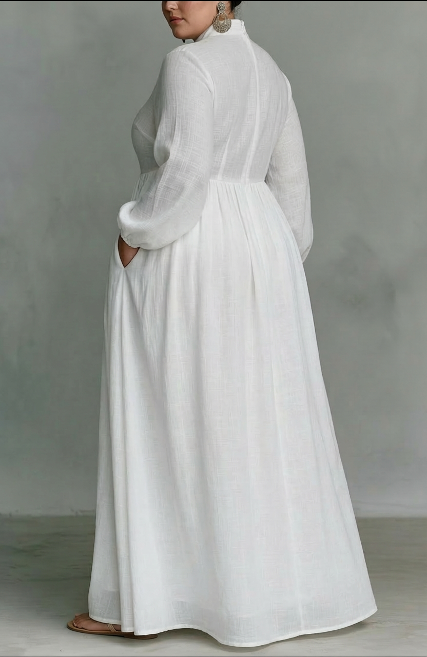 Serena Button-Front Maxi Dress